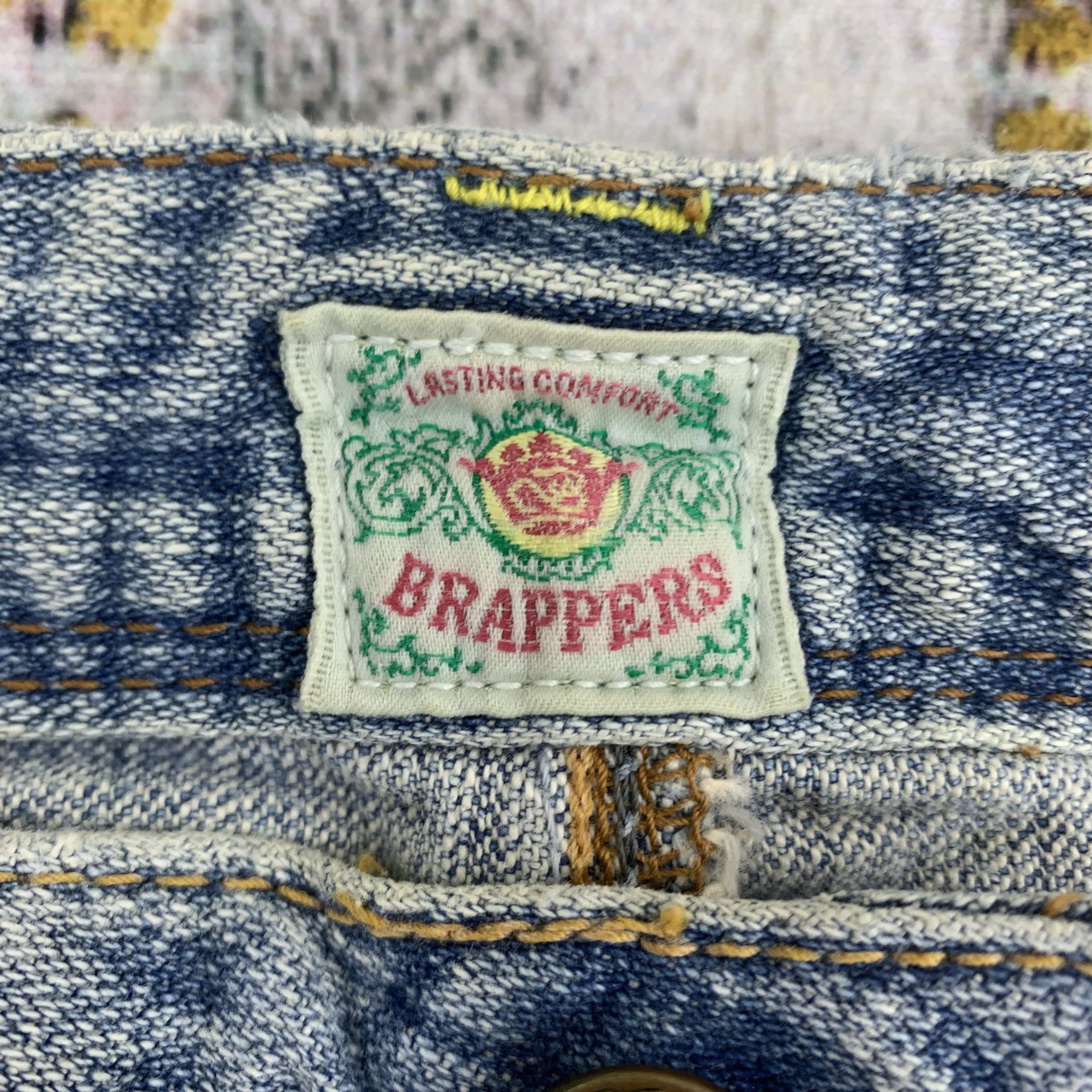 Japanese Brand Flared Denim Brappers Blue Jeans Distressed Size US 29 - 4 Thumbnail