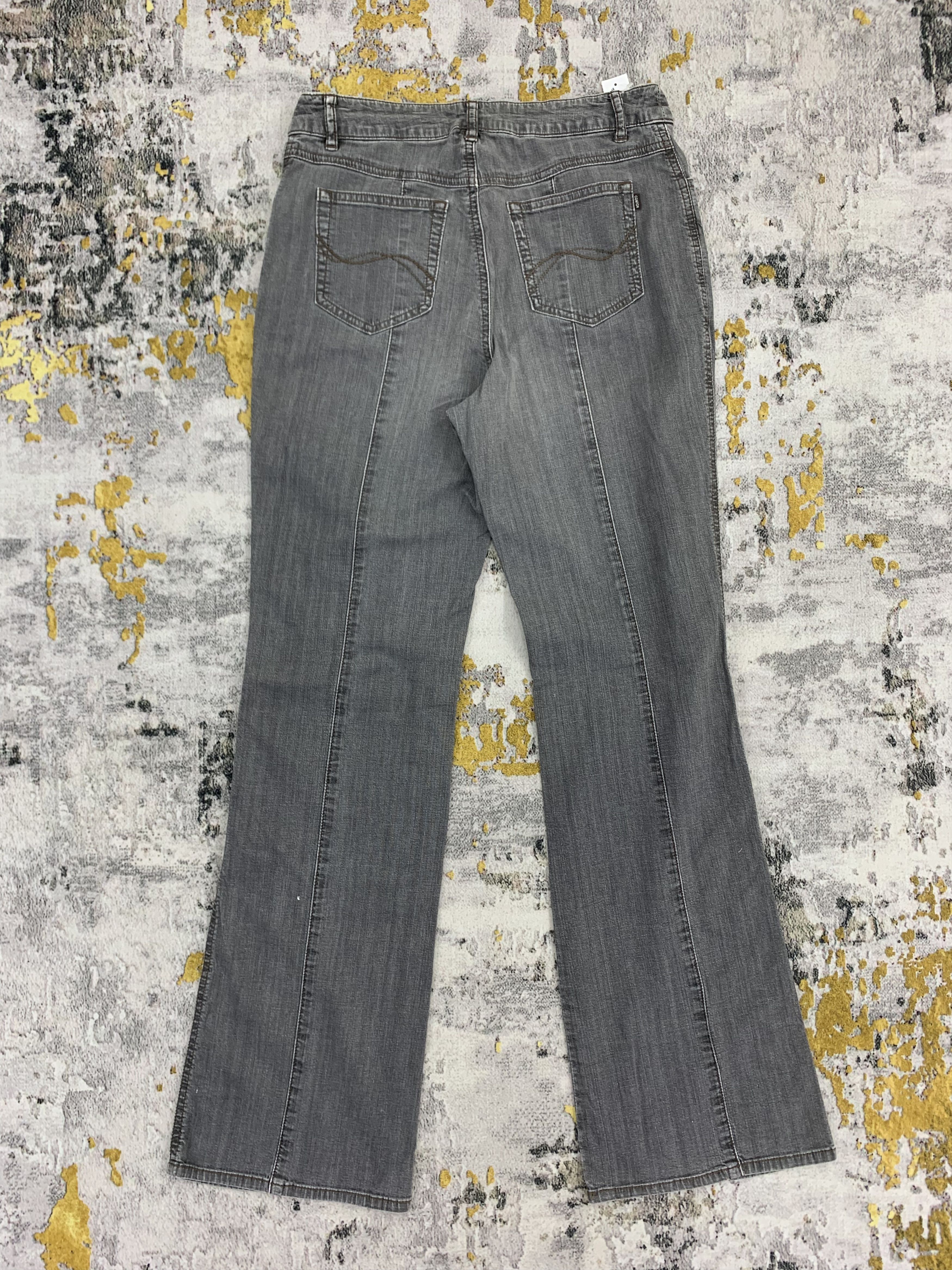 Japanese Brand Vintage Black Flared Jeans Comron Distressed Denim Size US 26 / EU 42 - 4 Thumbnail