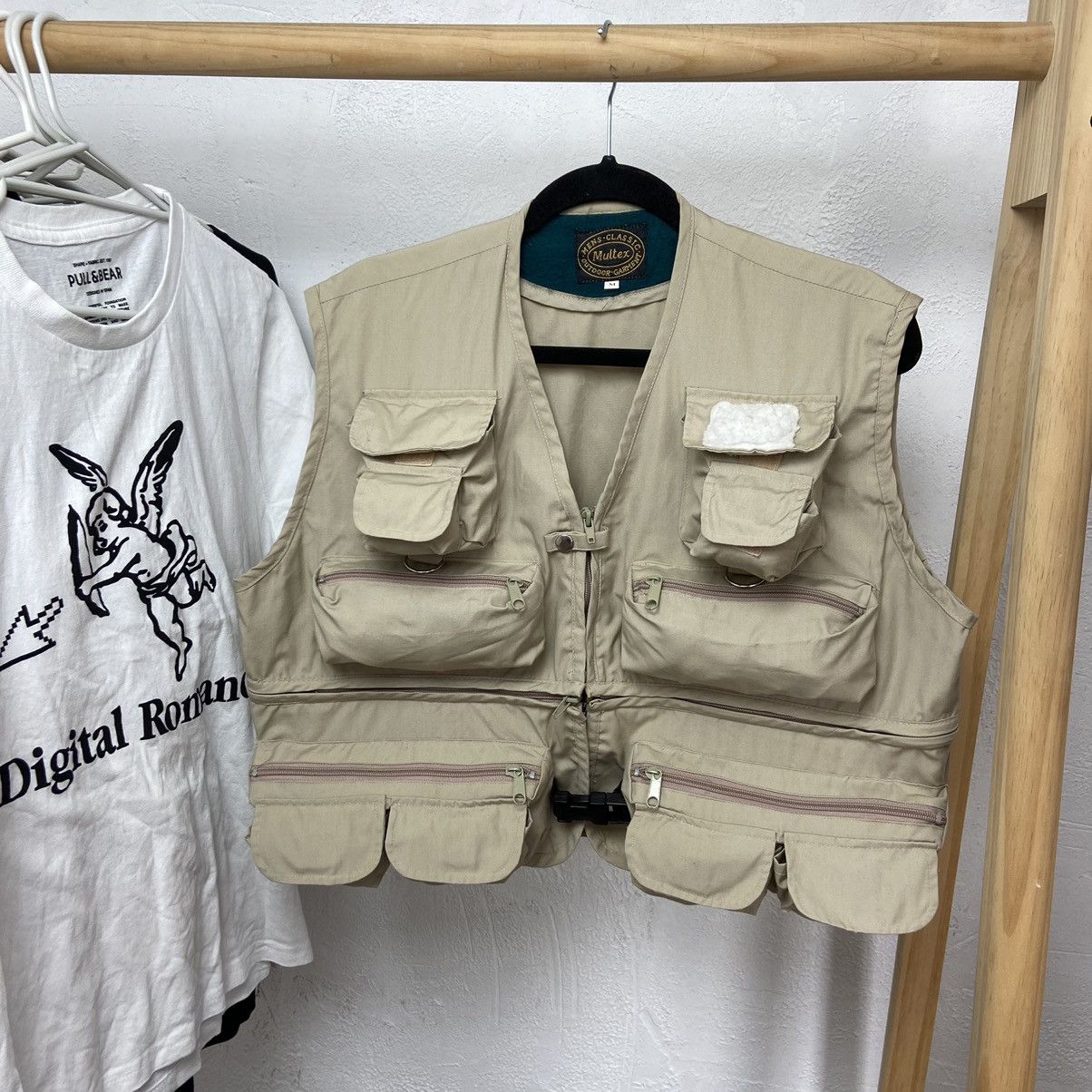 Japanese Brand 90s BAGGY ARCHIVE MULTIPOCKET UTILITY BONDAGE VEST - № 2032 Size US M / EU 48-50 / 2 - 4 Thumbnail