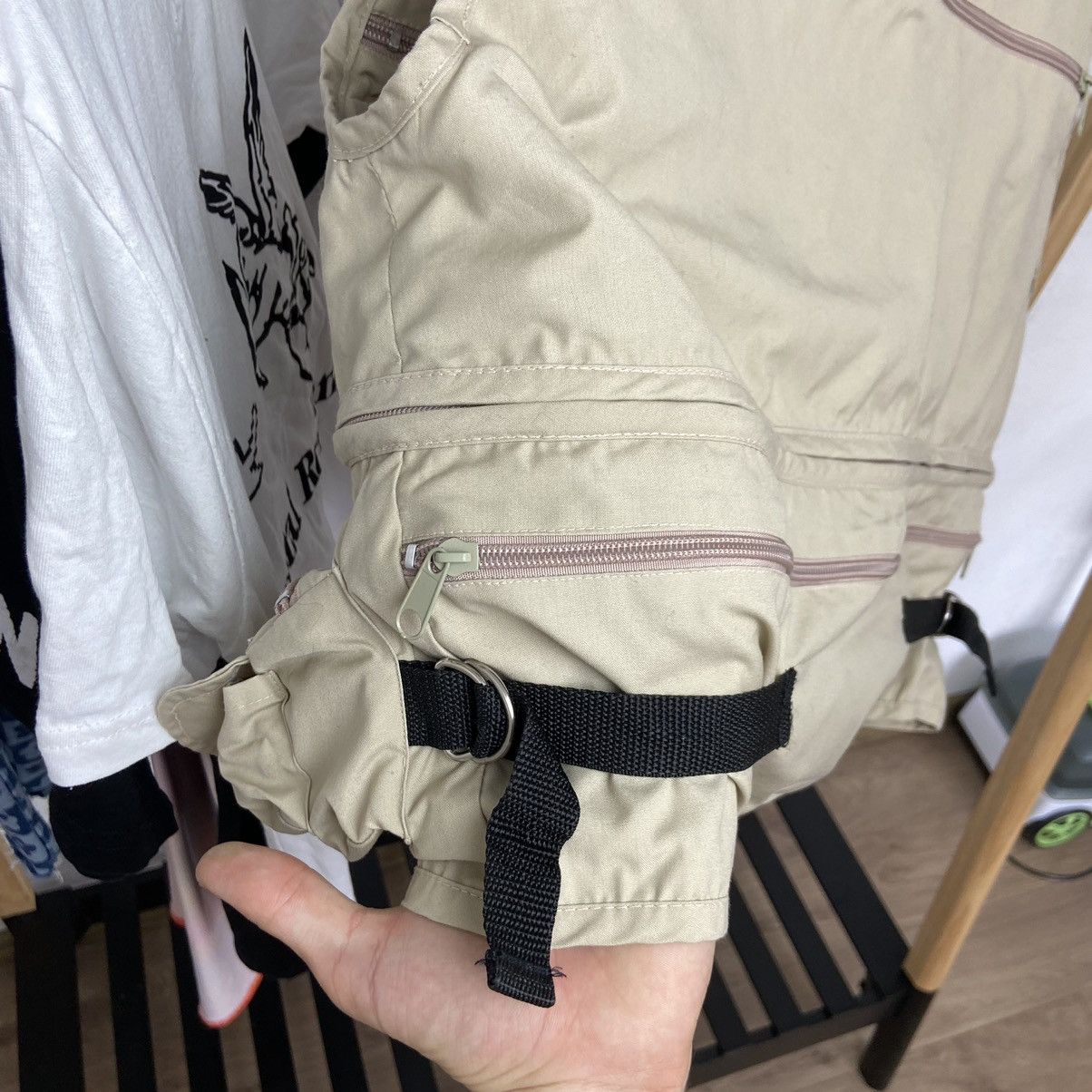 Japanese Brand 90s BAGGY ARCHIVE MULTIPOCKET UTILITY BONDAGE VEST - № 2032 Size US M / EU 48-50 / 2 - 6 Thumbnail