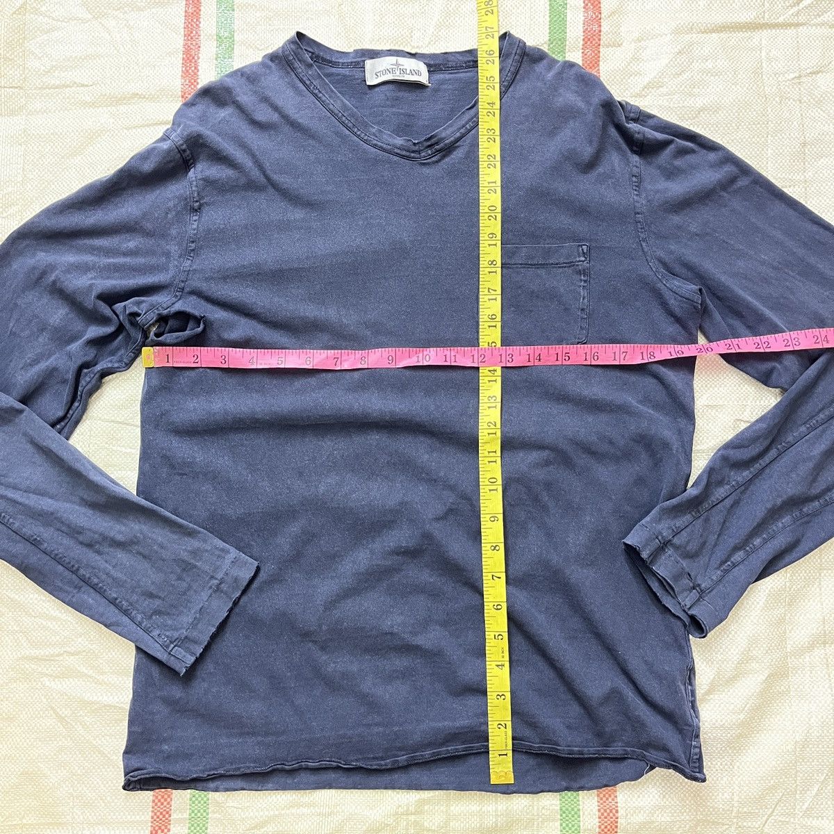 Stone Island × Vintage Distressed Vintage Stone Island Long Sleeve TShirt Size US L / EU 52-54 / 3 - 4 Thumbnail