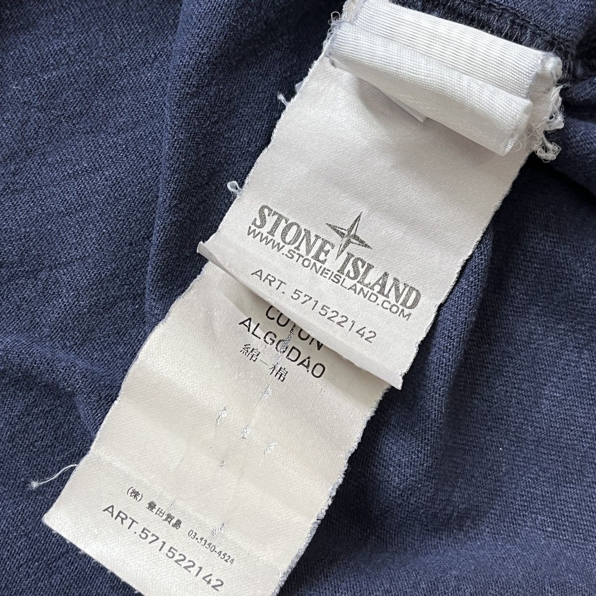 Stone Island × Vintage Distressed Vintage Stone Island Long Sleeve TShirt Size US L / EU 52-54 / 3 - 15 Thumbnail