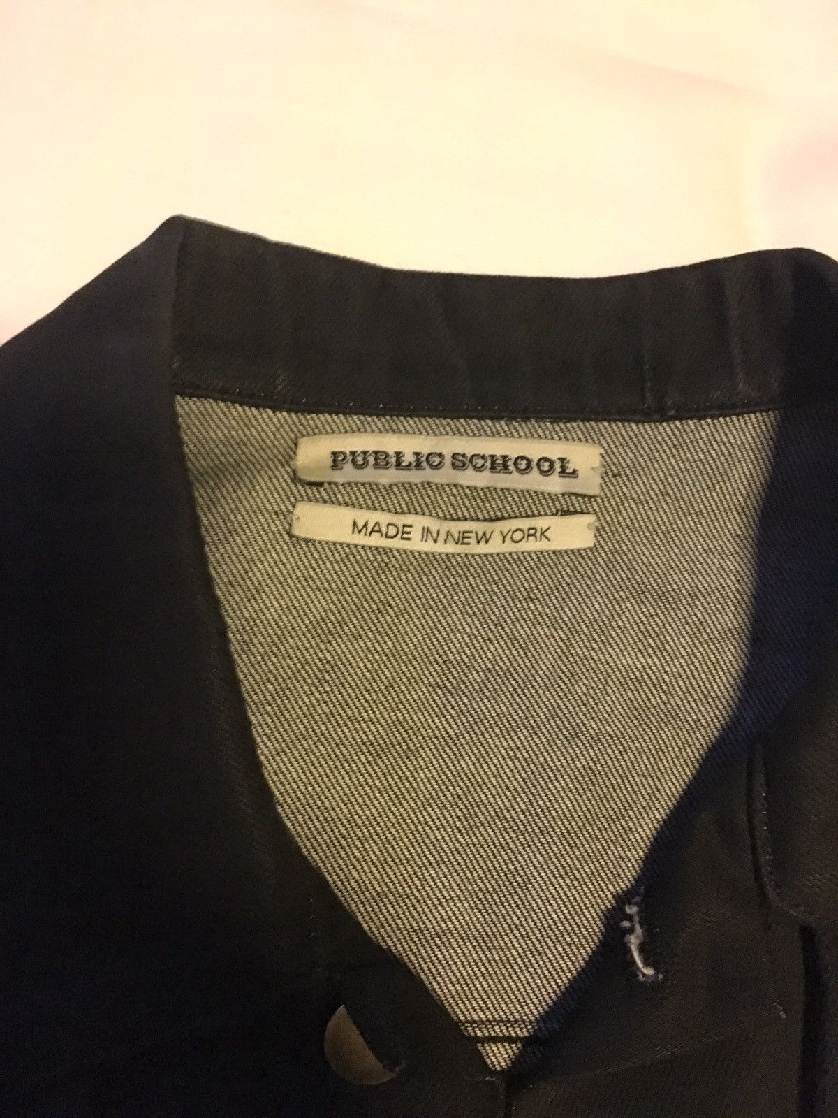 Public School Denim Leather Jacket Sz L Size US L / EU 52-54 / 3 - 2 Thumbnail