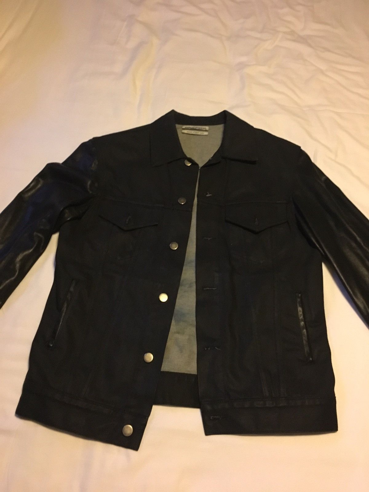 Public School Denim Leather Jacket Sz L Size US L / EU 52-54 / 3 - 1 Thumbnail