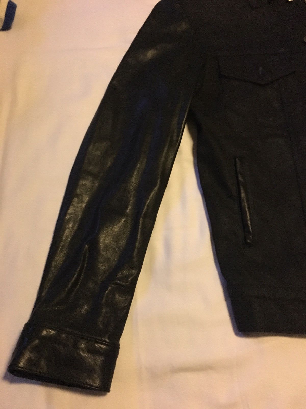 Public School Denim Leather Jacket Sz L Size US L / EU 52-54 / 3 - 3 Thumbnail