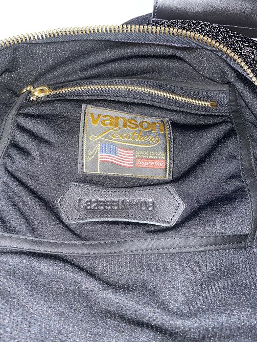 Supreme Vanson Leathers Cordura Mesh Duffle Bag Black - SS22 - US