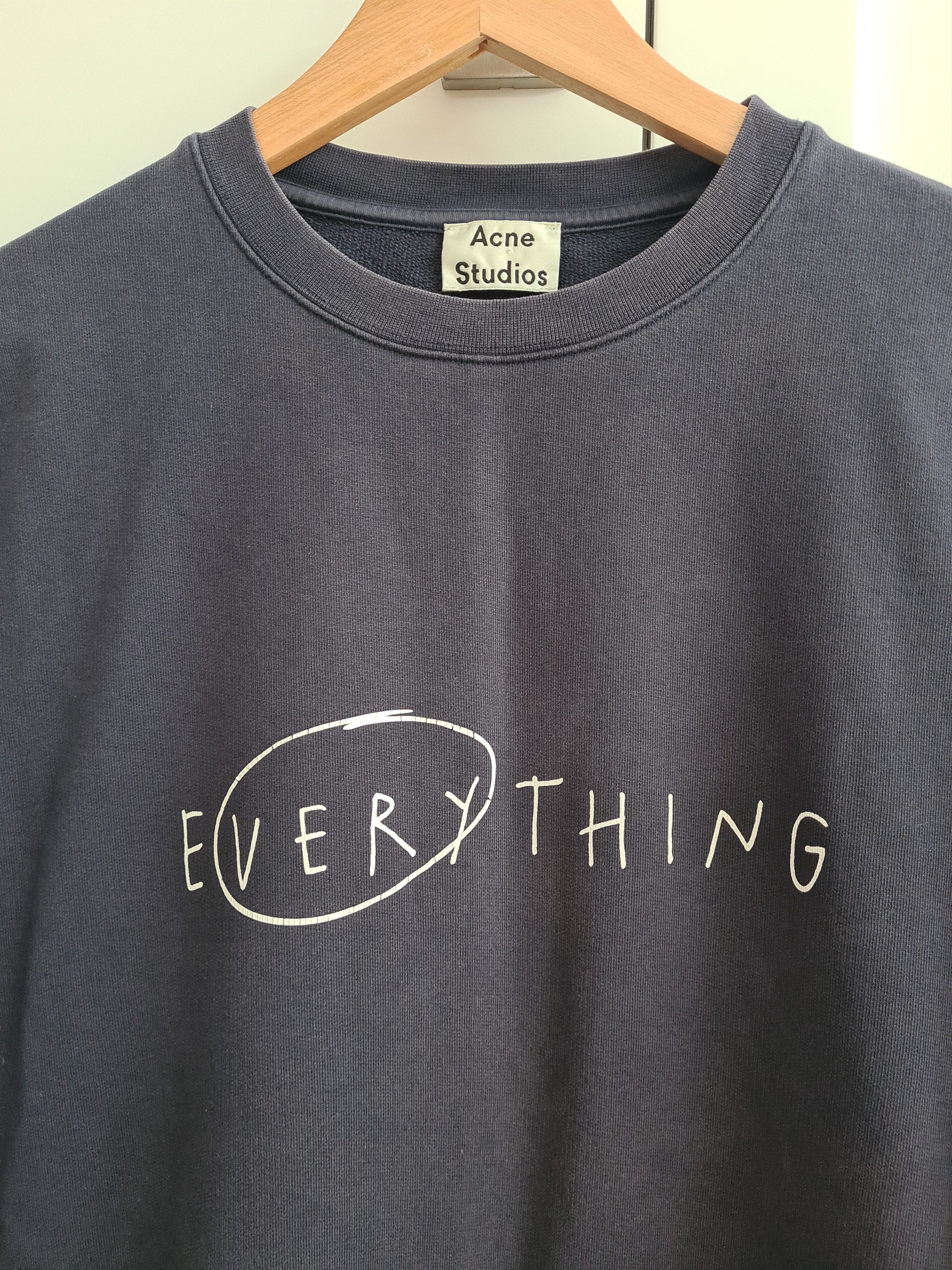 Acne Studios [L] Casey Slogan 'Everything' Sweatshirt (SS15) Size US L / EU 52-54 / 3 - 4 Thumbnail