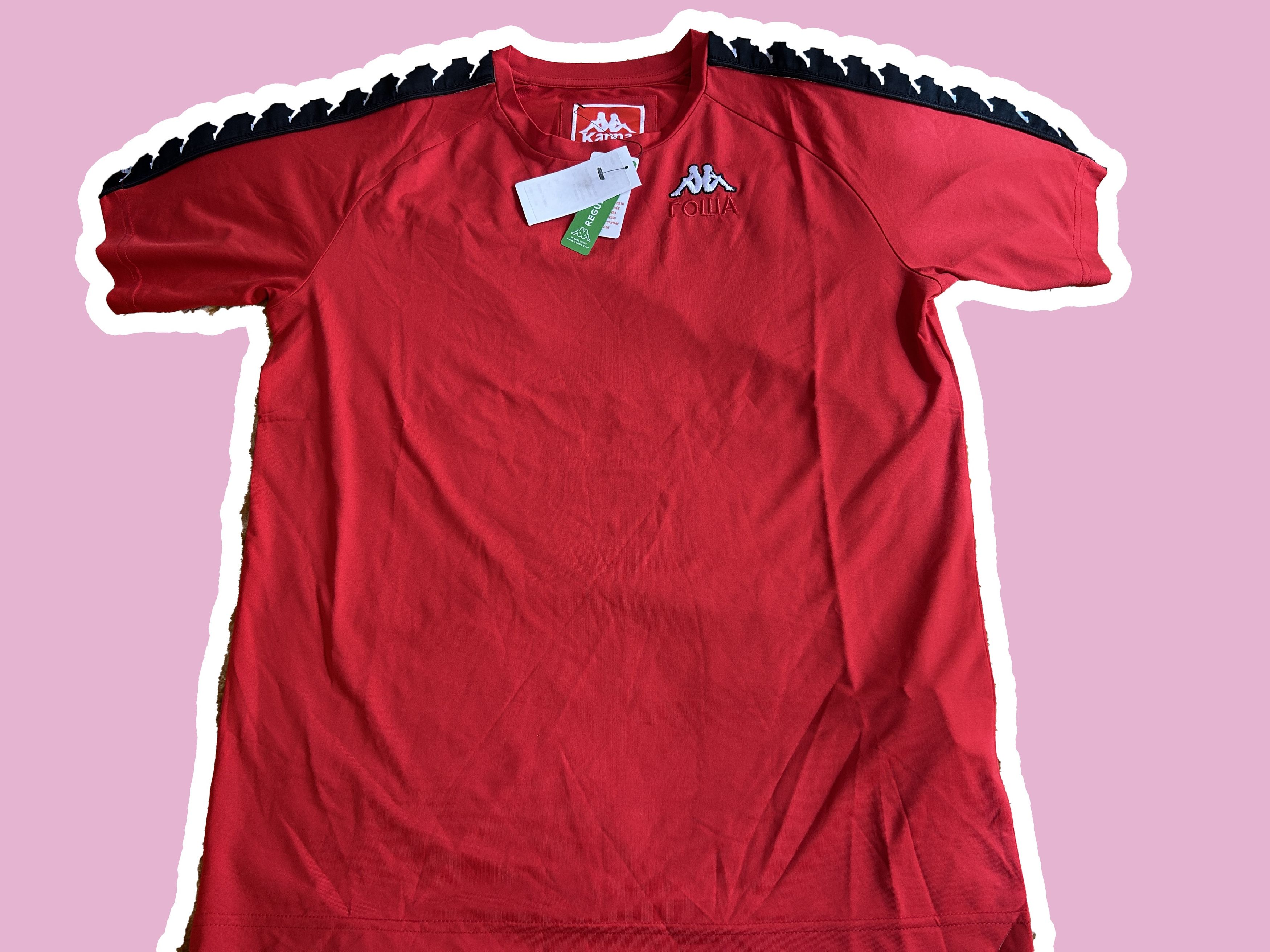 Kappa Men's RED Logo Crewneck T-Shirt SS17