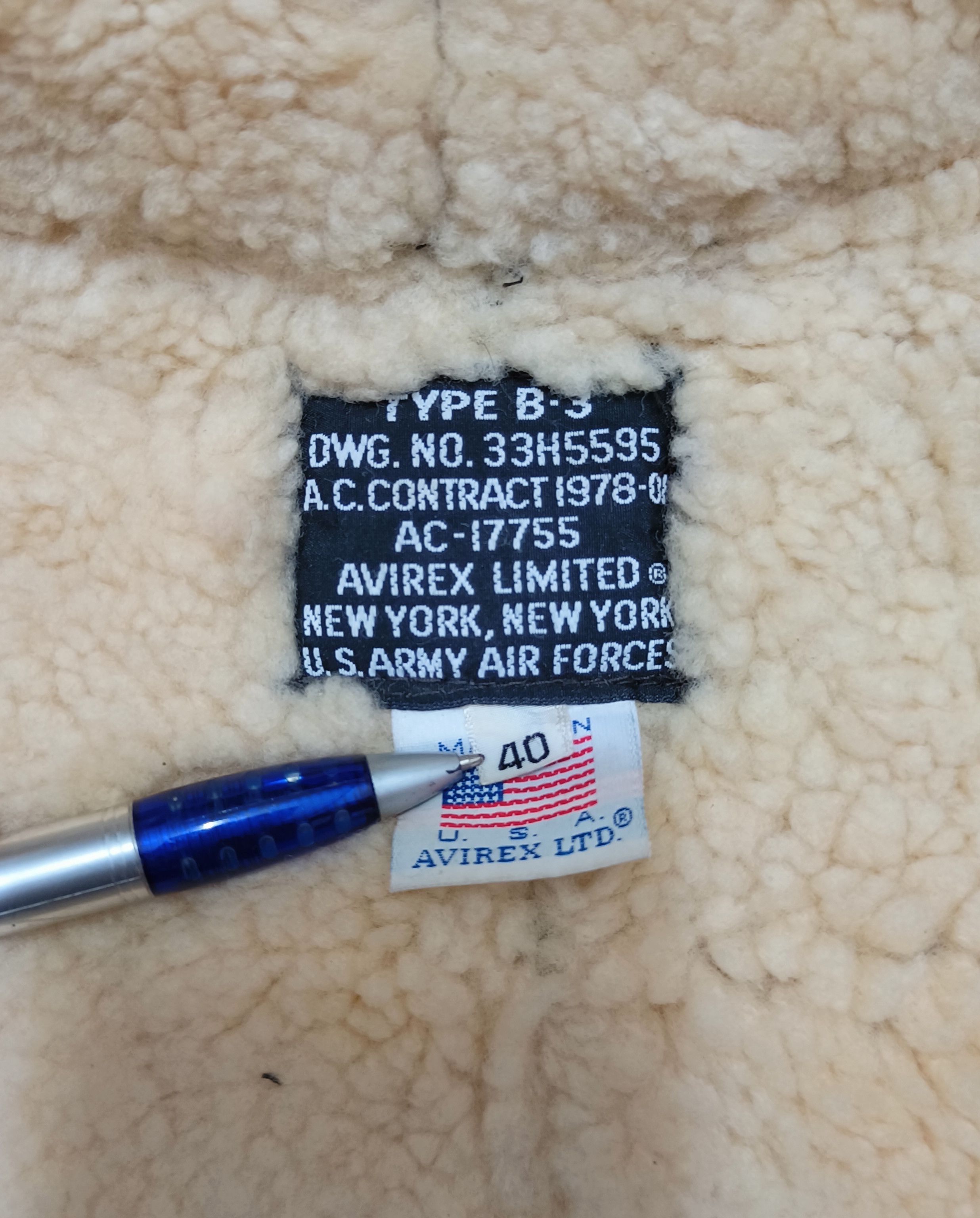 Avirex Vintage 80s Avirex Limited USA B-3 Shearling Leather Jacket Size US M / EU 48-50 / 2 - 6 Thumbnail