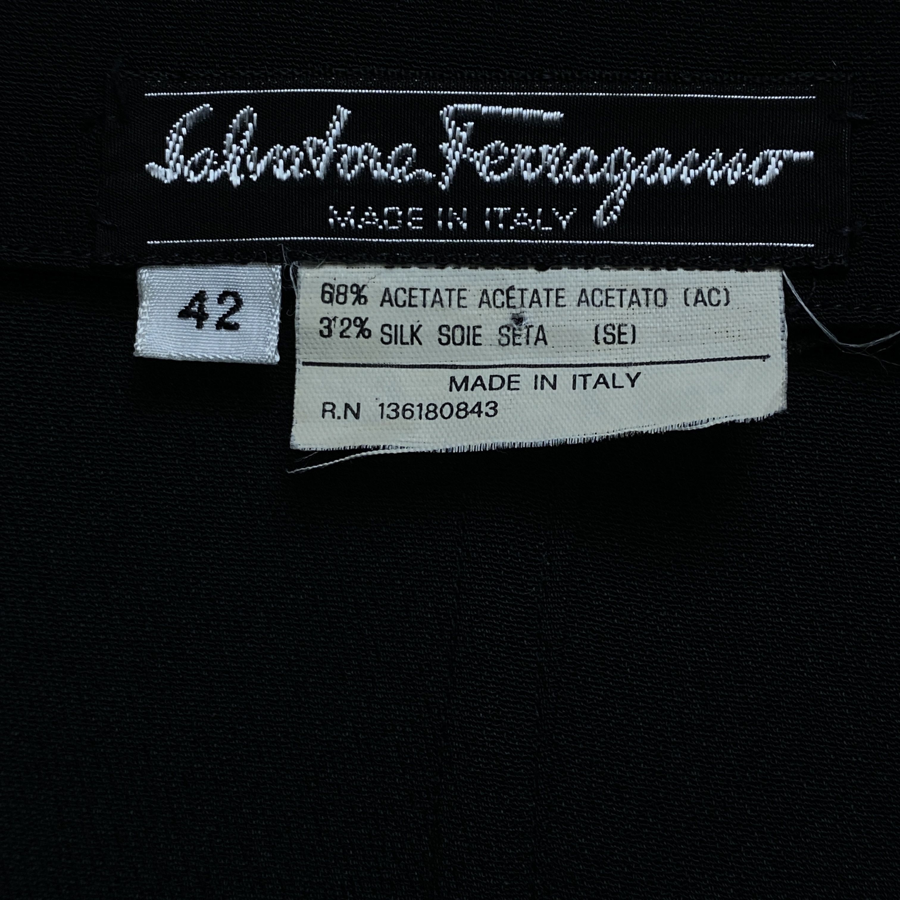 Salvatore Ferragamo × Vintage Womens Long Skirt Salvatore Ferragamo Size 42 Size 29" - 5 Thumbnail