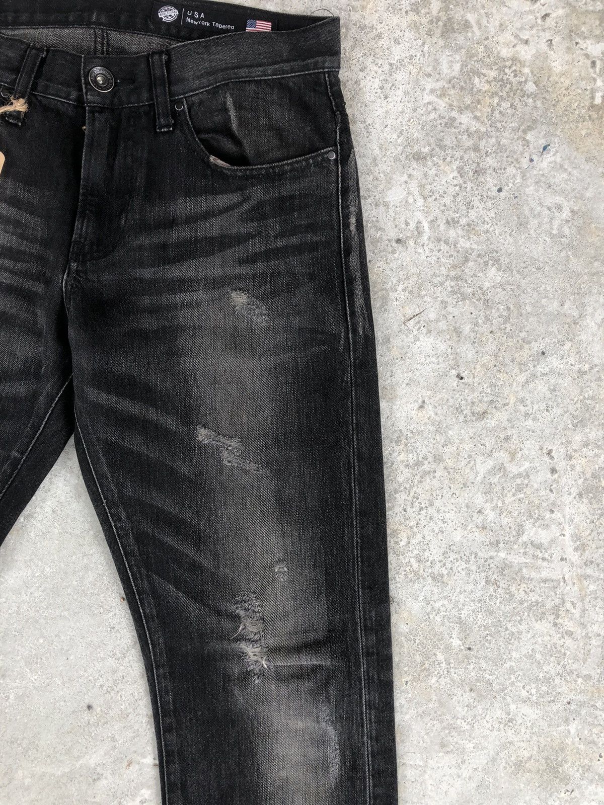 If Six Was Nine Japanese Back Number Distressed Jeans New York Tapered Size US 31 - 4 Thumbnail