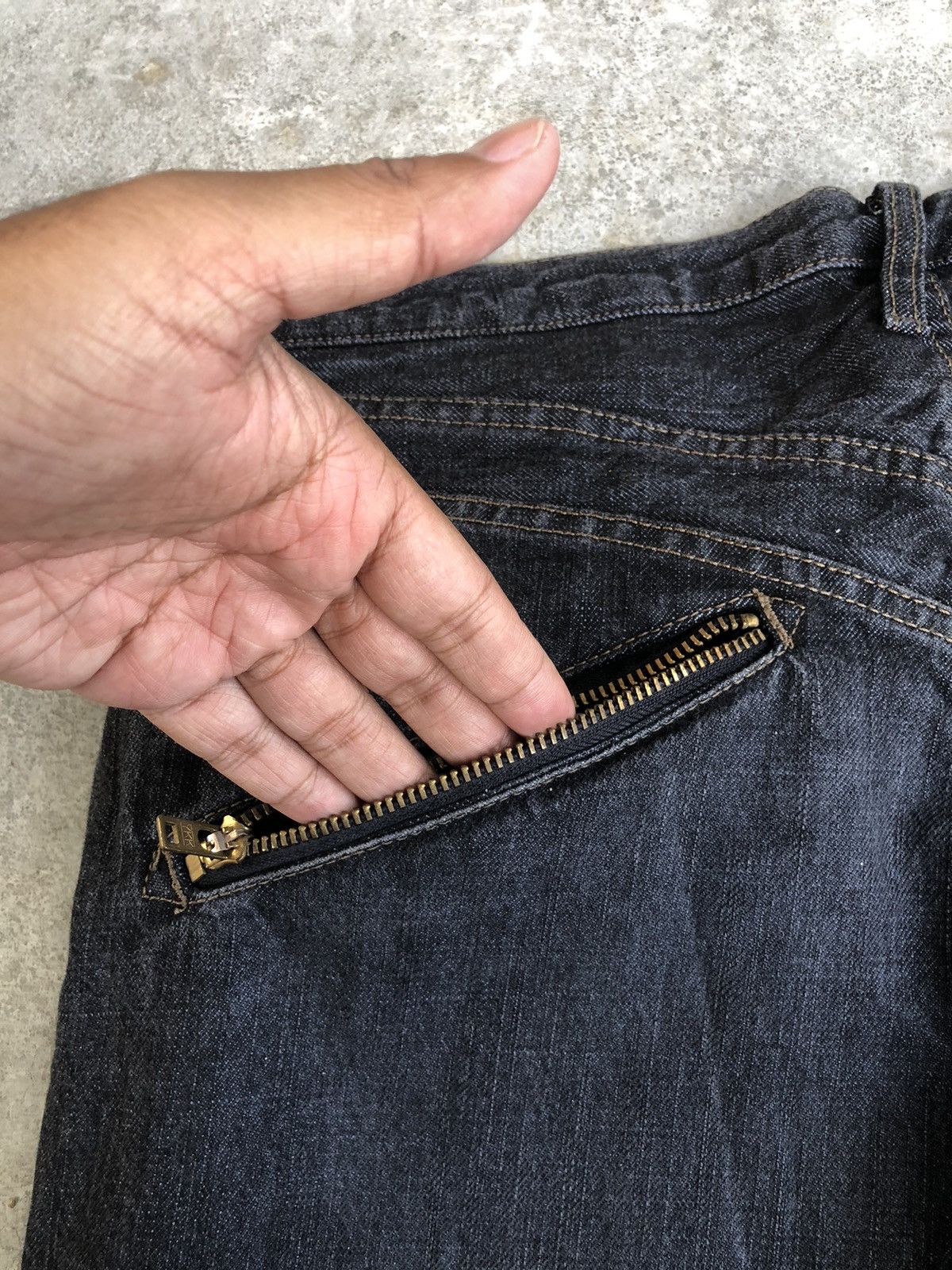 PPFM PPFM Distressed Jeans Slim Cut Size US 33 - 14 Thumbnail
