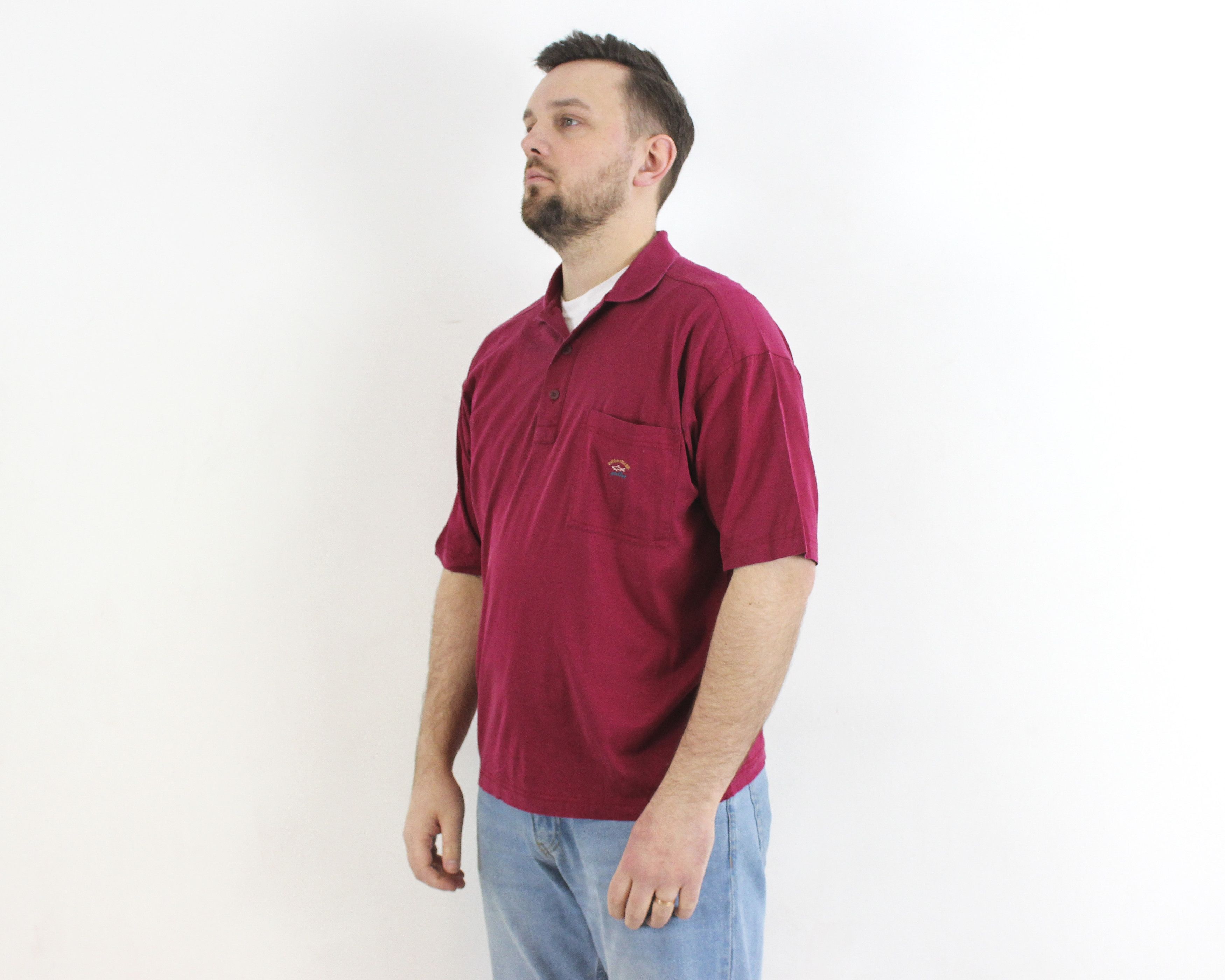 Paul & Shark Shirt Polo Maroon Pure Cotton Collared T-Shirt Casual Size US L / EU 52-54 / 3 - 3 Thumbnail