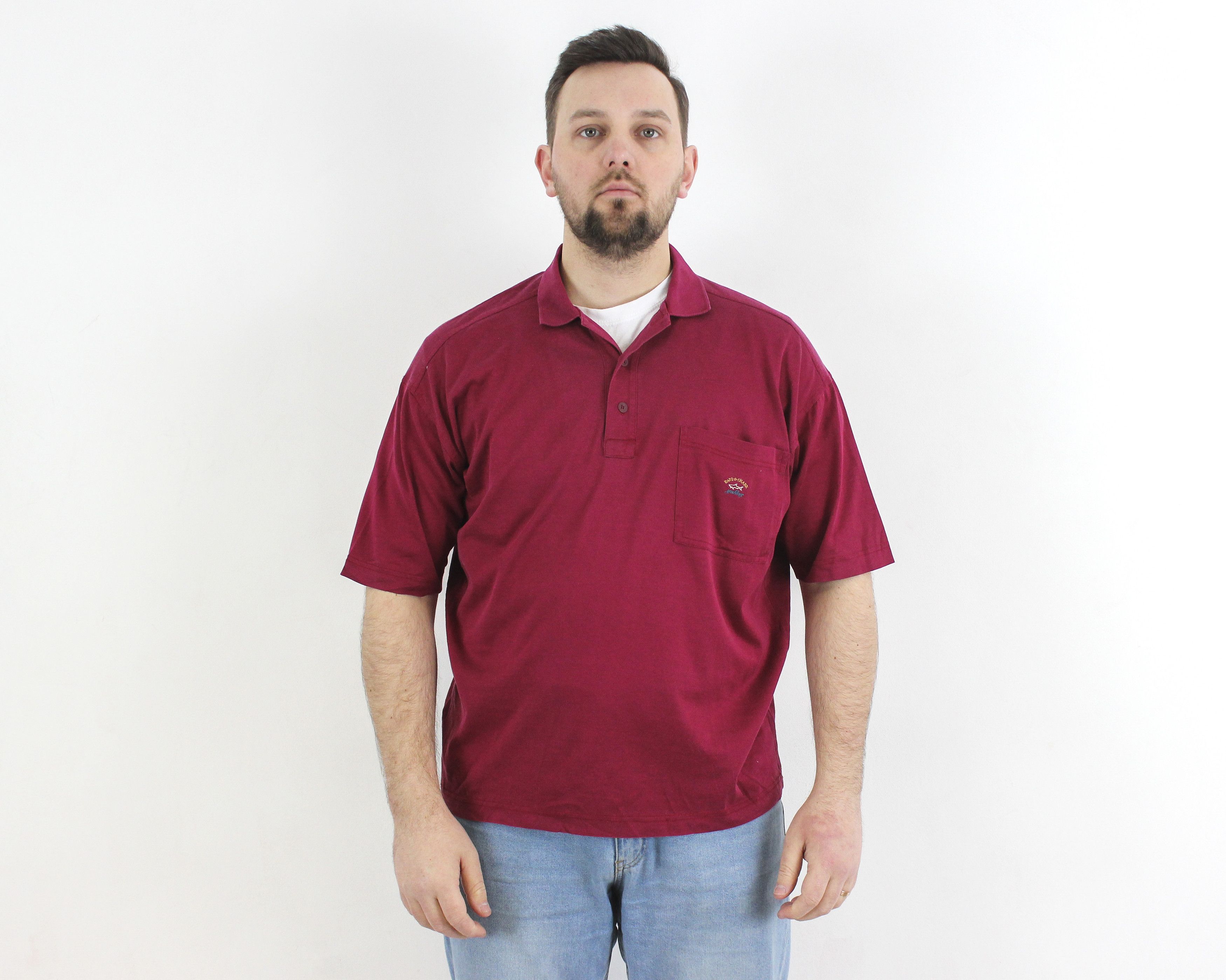 Paul & Shark Shirt Polo Maroon Pure Cotton Collared T-Shirt Casual Size US L / EU 52-54 / 3 - 1 Thumbnail