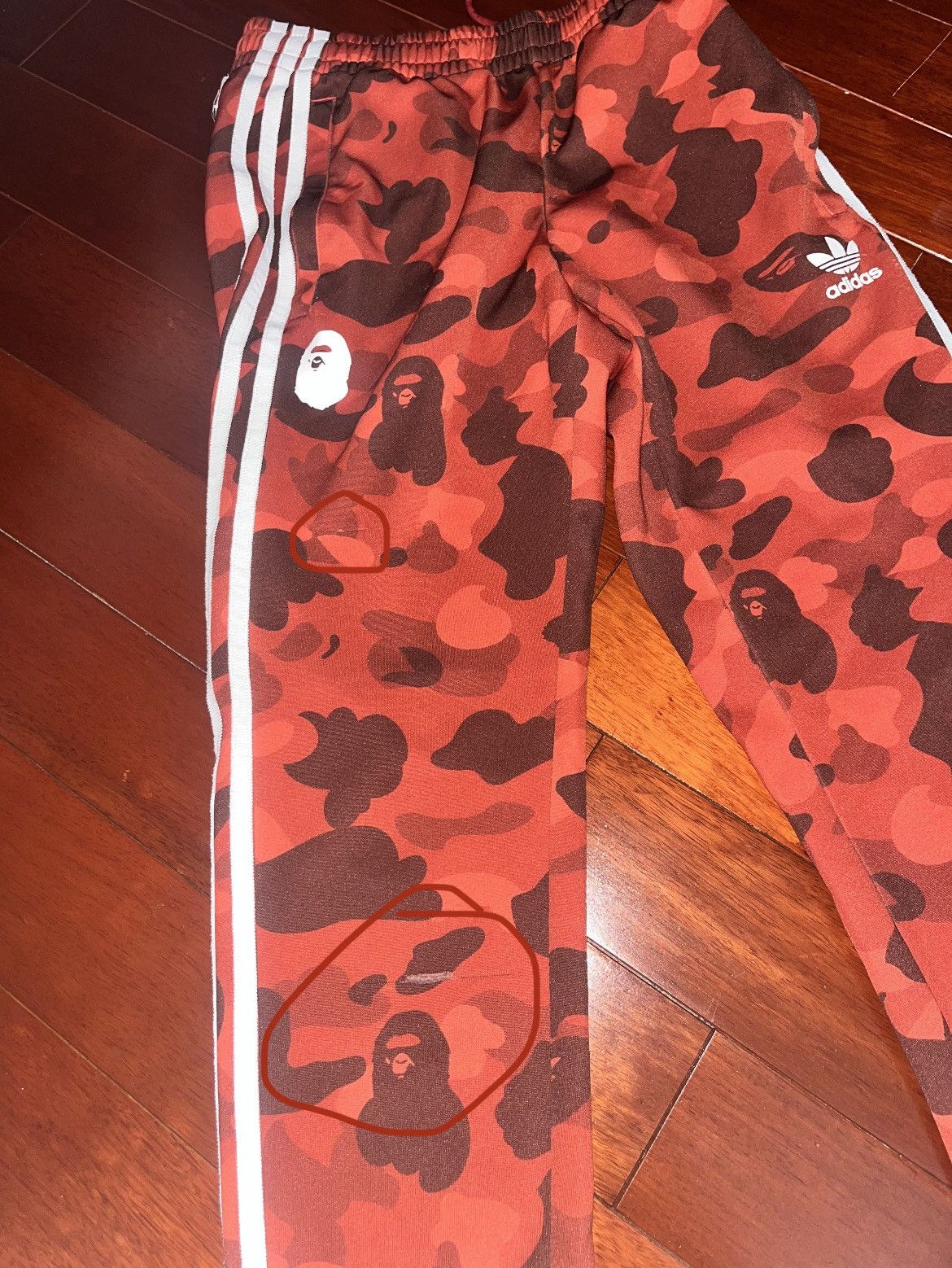 Bape x adidas adicolor track top raw red clearance