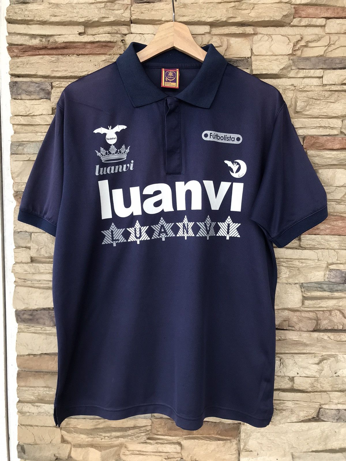 Vintage Luanvi Football Club Jersey Collar Shirt Size US L / EU 52-54 / 3 - 1 Thumbnail