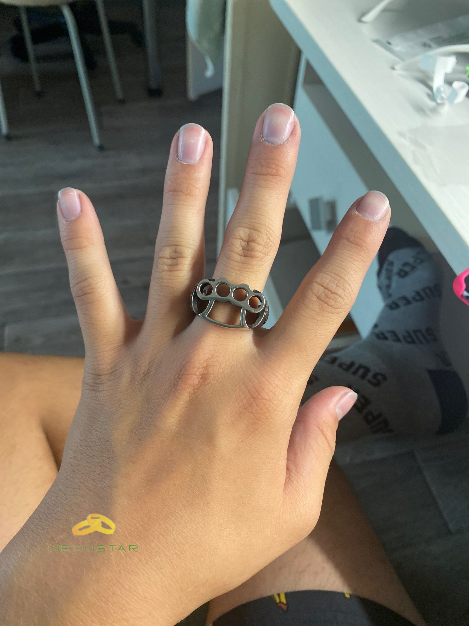 Jewelry Fist Skull Punk Ring (size 7-13) Size ONE SIZE - 5 Thumbnail