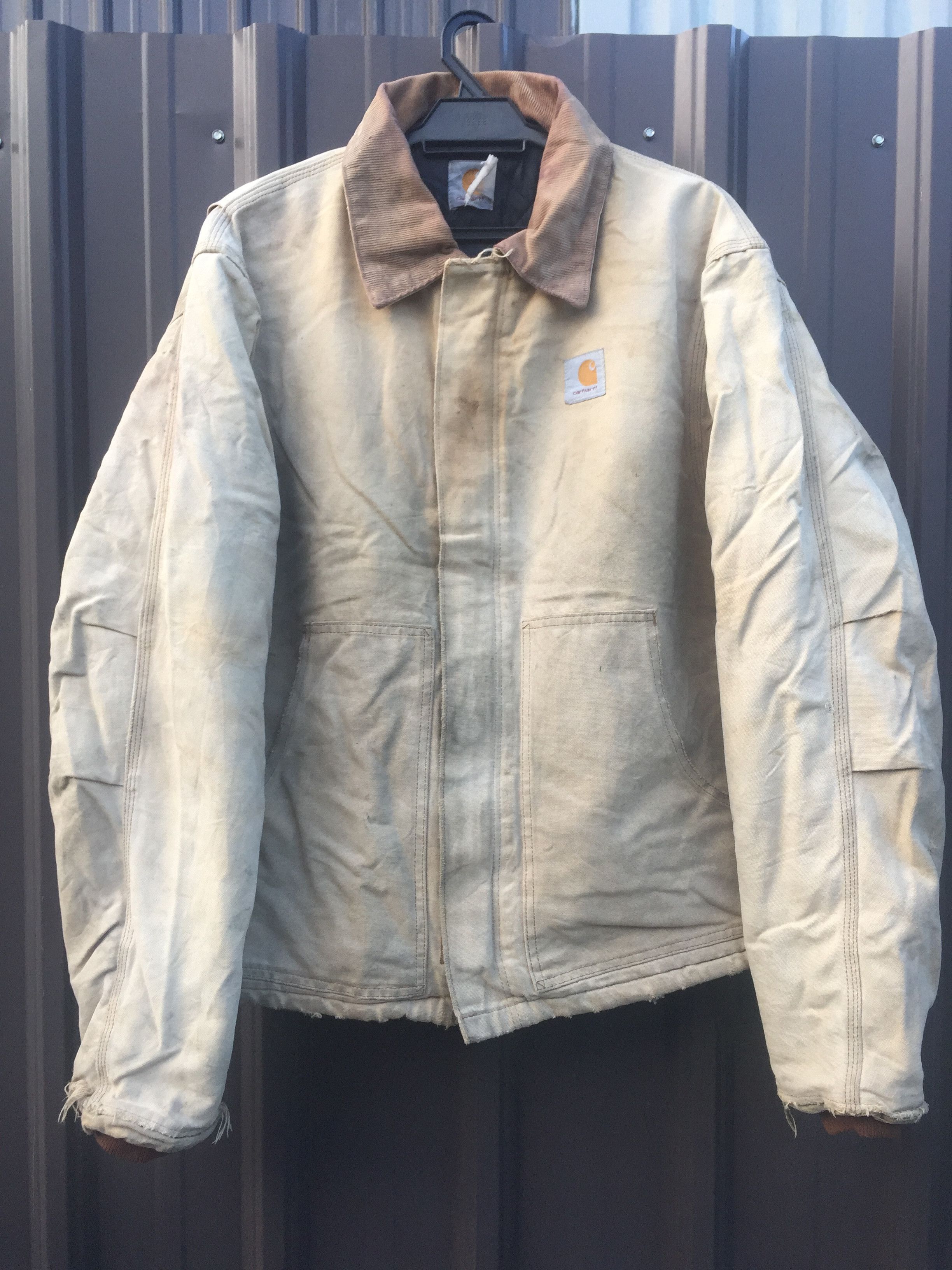 Carhartt Vintage Carhartt Faded Distressed Detroit Work Jacket Size US L / EU 52-54 / 3 - 1 Thumbnail