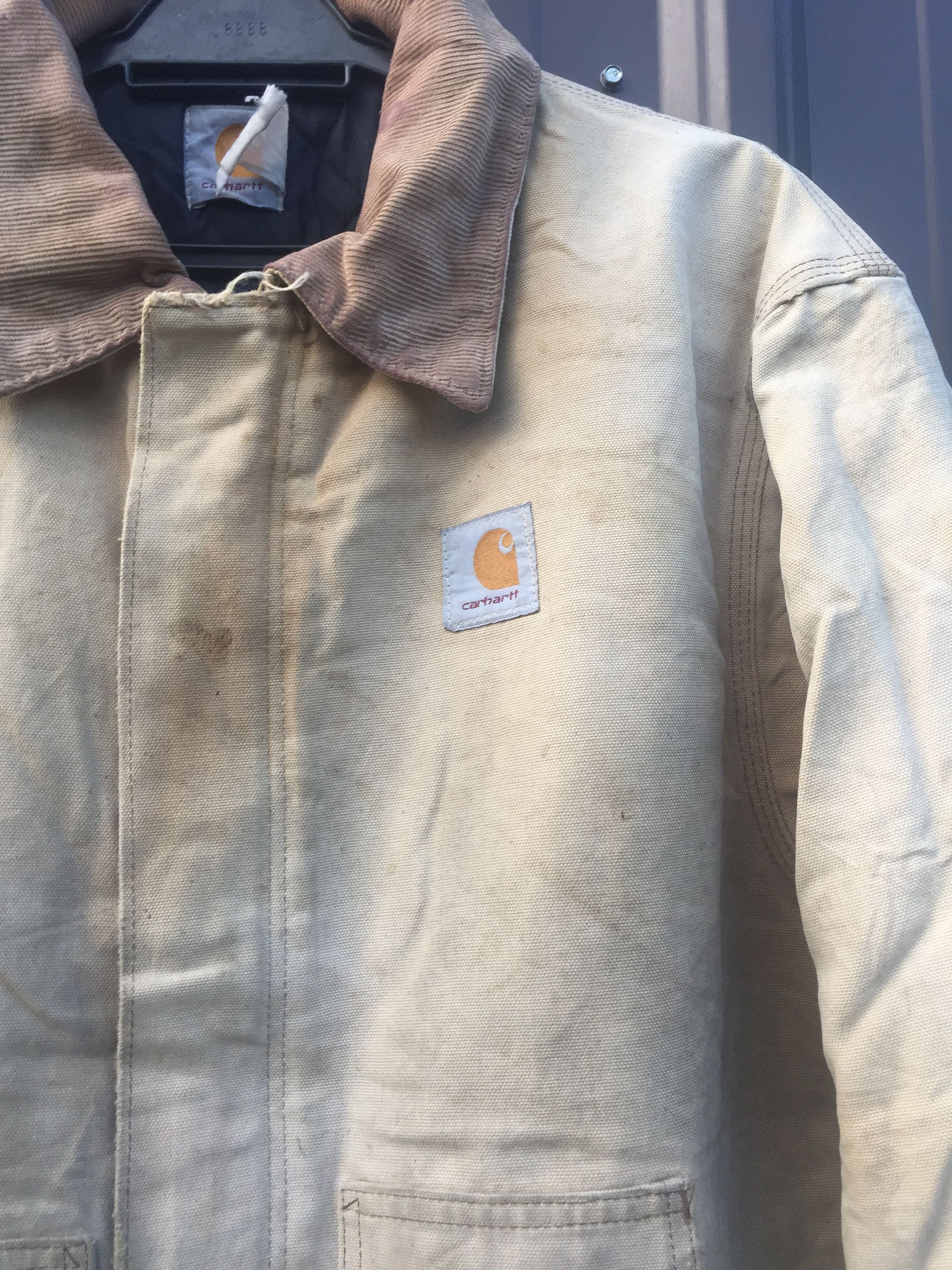 Carhartt Vintage Carhartt Faded Distressed Detroit Work Jacket Size US L / EU 52-54 / 3 - 3 Thumbnail