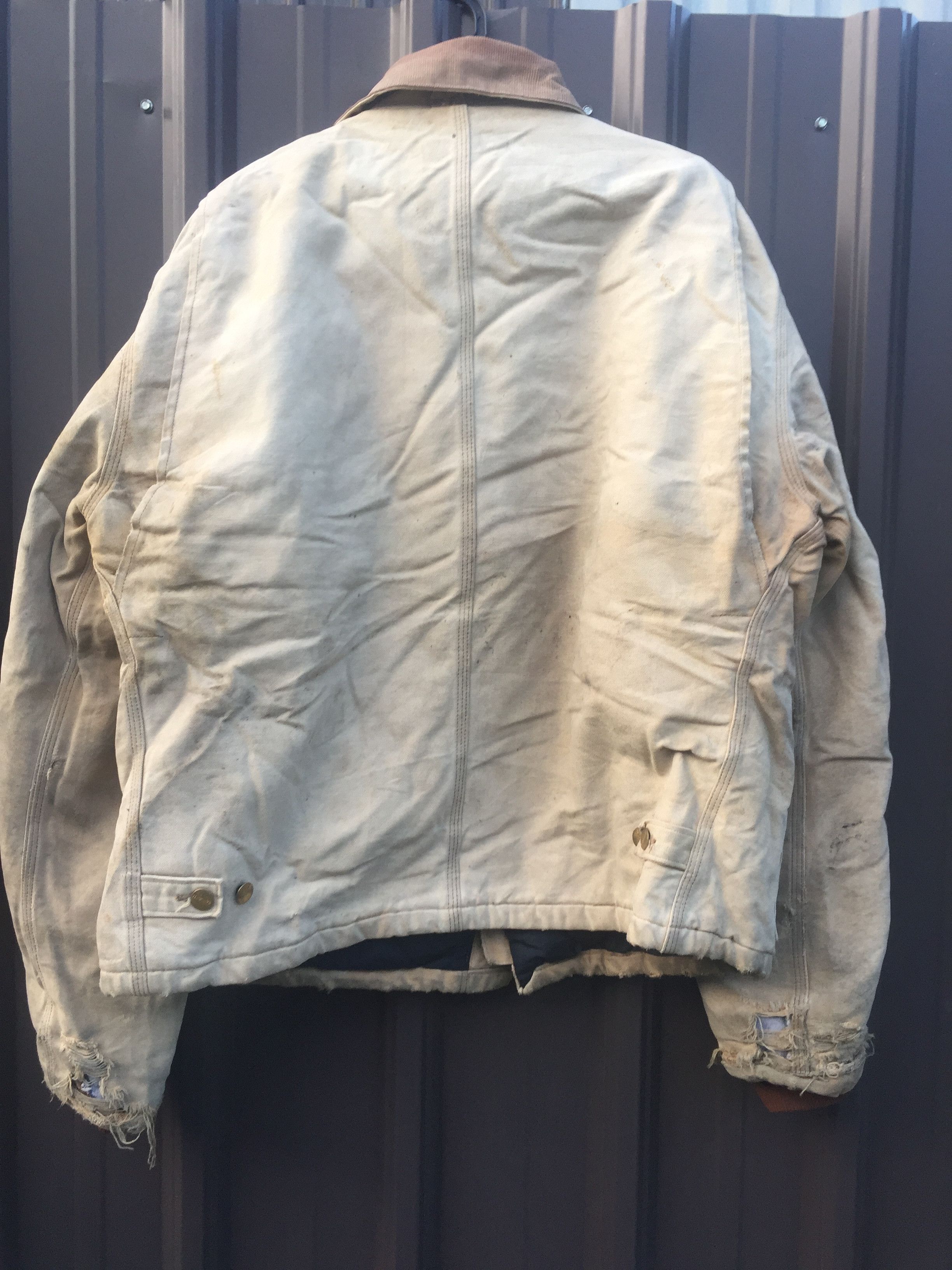 Carhartt Vintage Carhartt Faded Distressed Detroit Work Jacket Size US L / EU 52-54 / 3 - 2 Thumbnail
