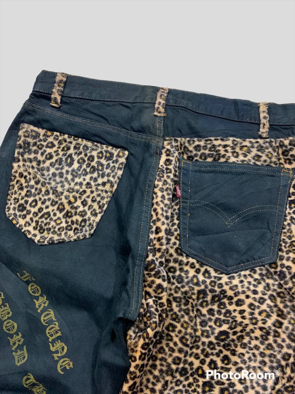 Japanese Brand Japanese Brand Distressed Leopard Design Jeans Size US 34 / EU 50 - 5 Thumbnail