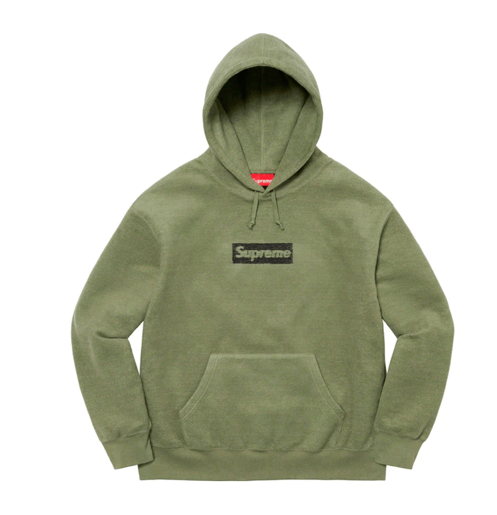 image of Supreme Inside Out Box Logo Hooded Sweatshirt in Light Olive, Men's (Size XL)