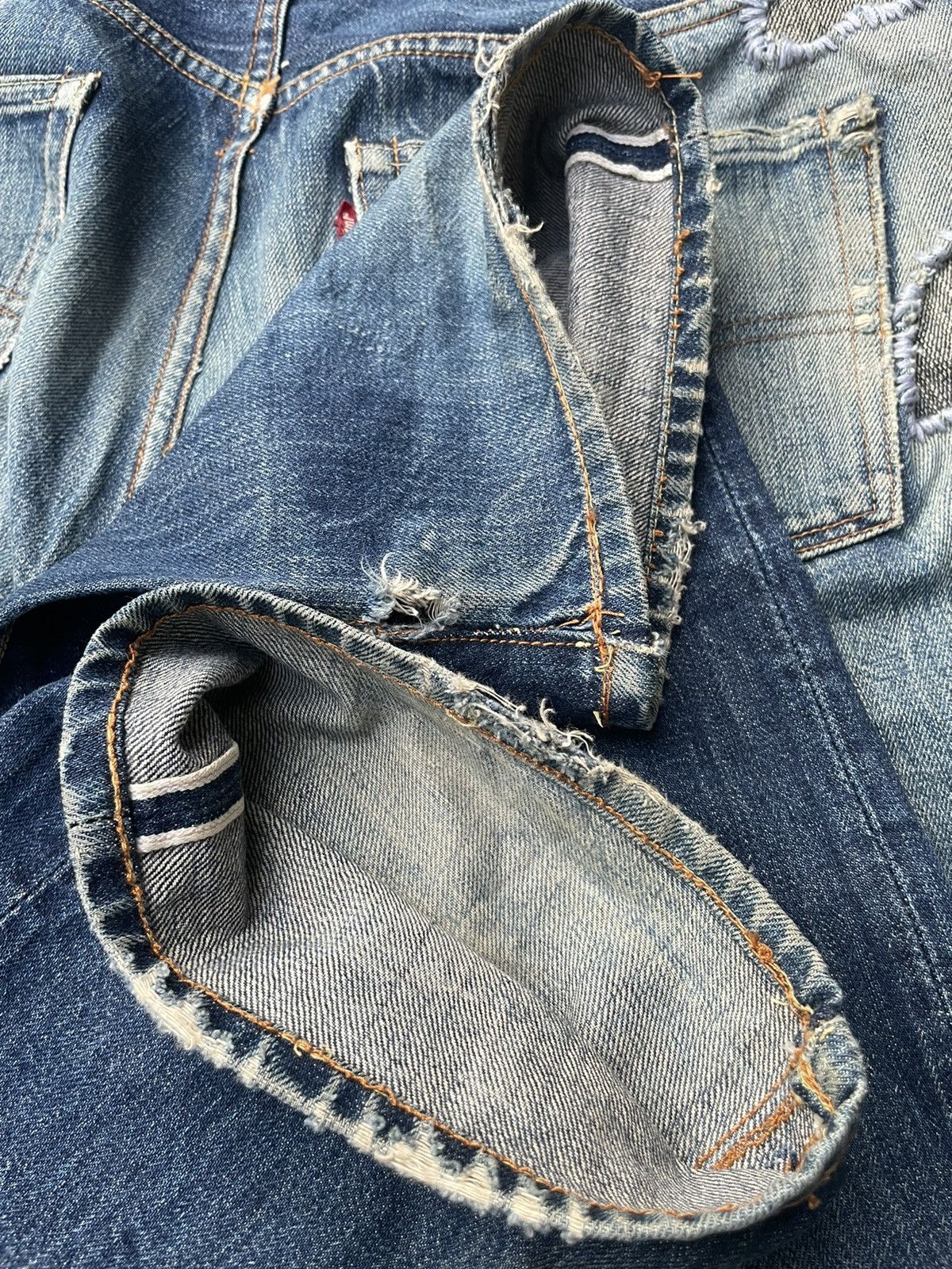 Levi's Levis 501XX E 66 Japan Aging Distressed Rework Denim Size US 32 / EU 48 - 18 Thumbnail