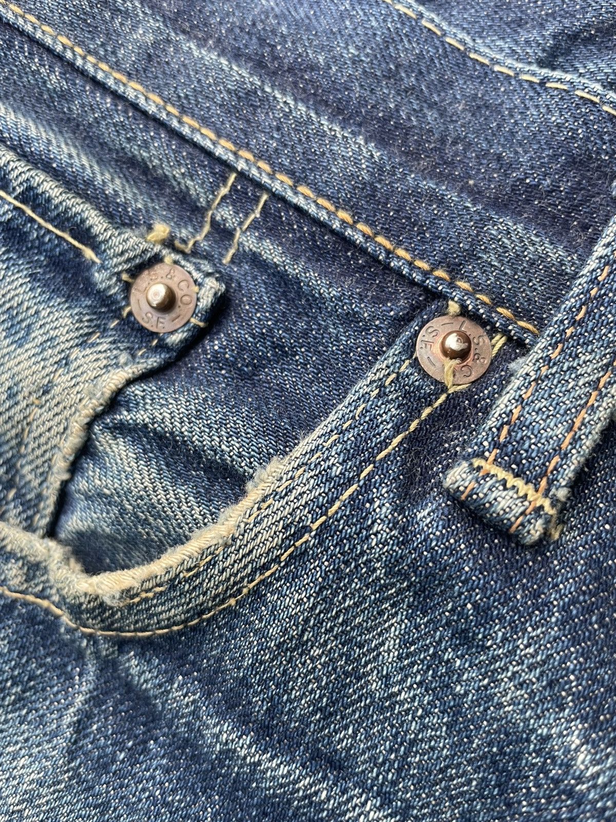 Levi's Levis 501XX E 66 Japan Aging Distressed Rework Denim Size US 32 / EU 48 - 23 Thumbnail