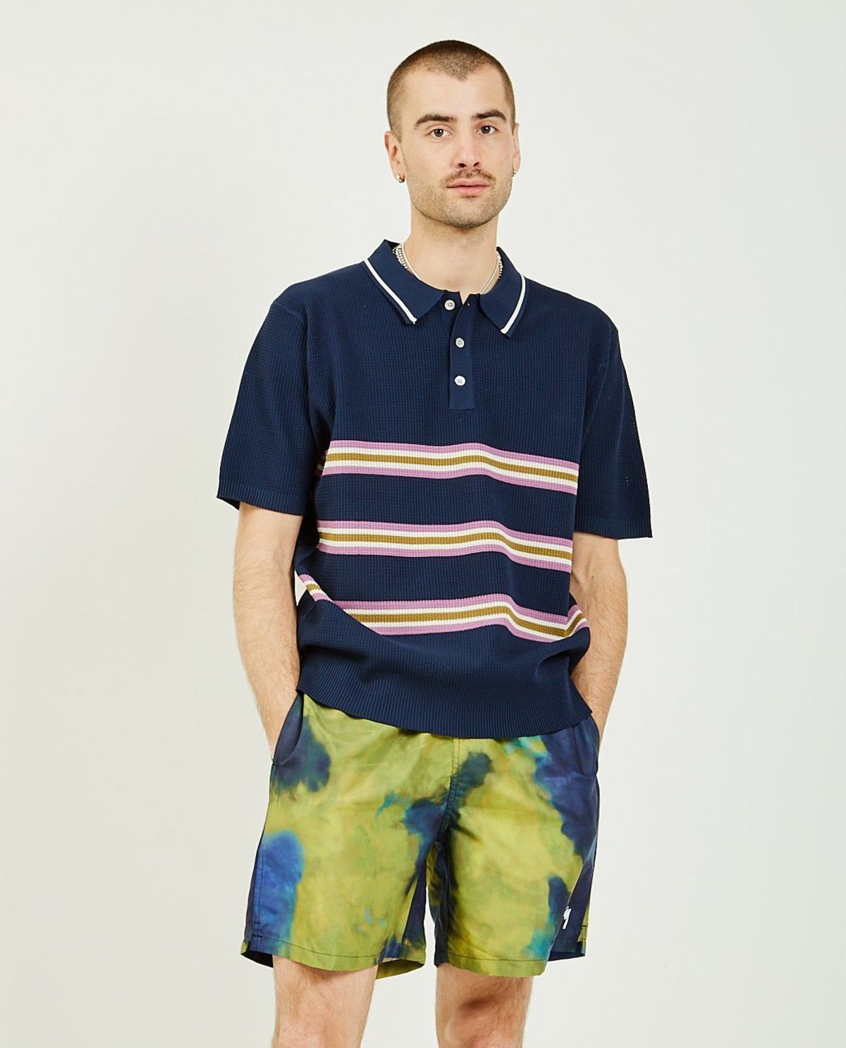 Stussy Stussy Montego Stripe Polo (SMALL) Size US S / EU 44-46 / 1 - 1 Thumbnail