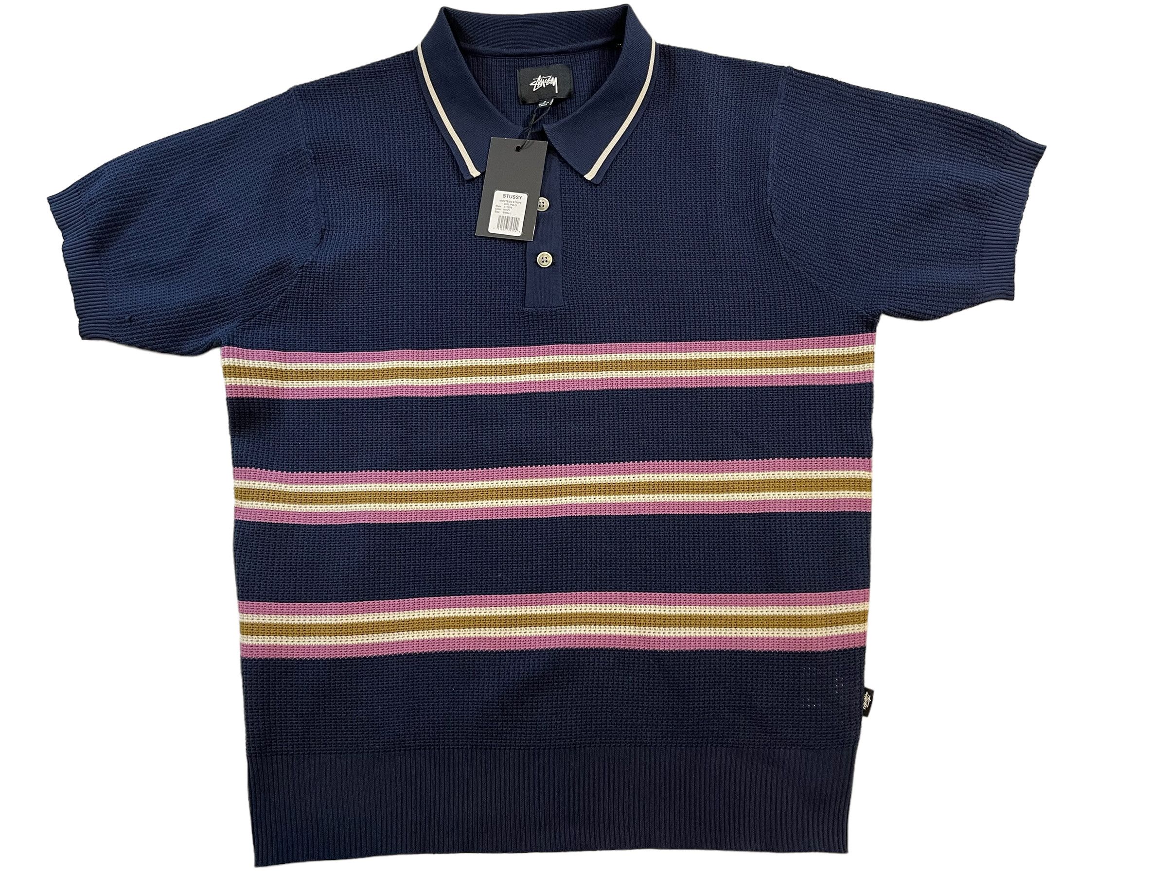 Stussy Stussy Montego Stripe Polo (SMALL) Size US S / EU 44-46 / 1 - 2 Thumbnail