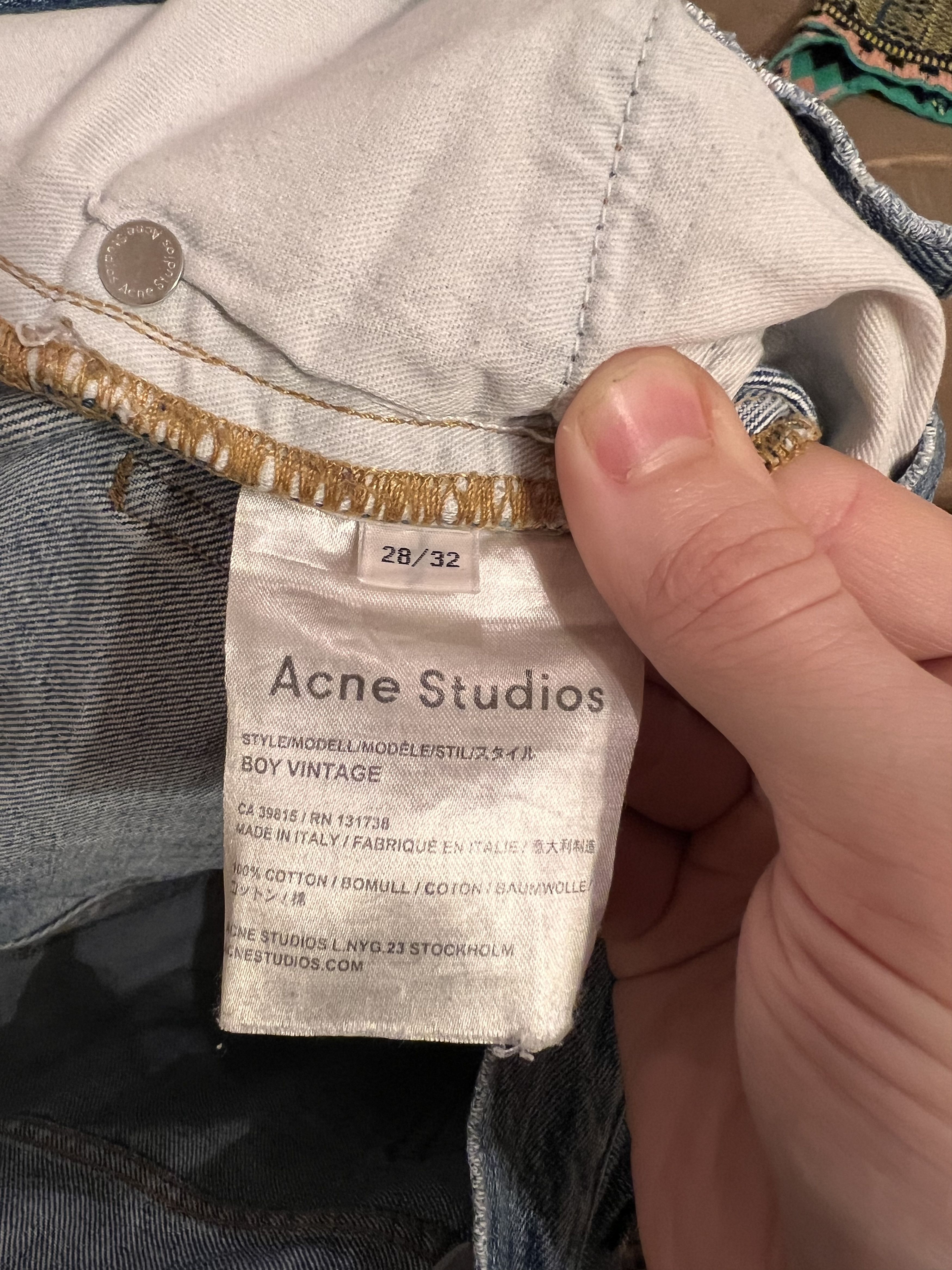 Acne Studios Cropped Loose-slim-fit casual jeans Size US 28 / EU 44 - 5 Thumbnail