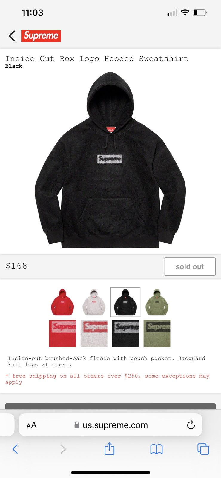 Supreme Inside Out Box Logo Hooded Sweatshirt Black – LacedUp