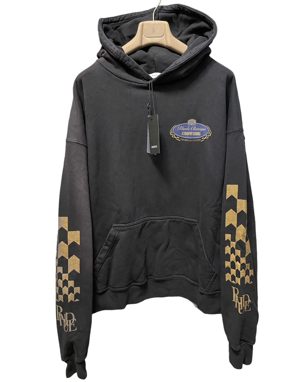 image of Rhude trophy Series Hoodie in Black, Men's (Size Small)