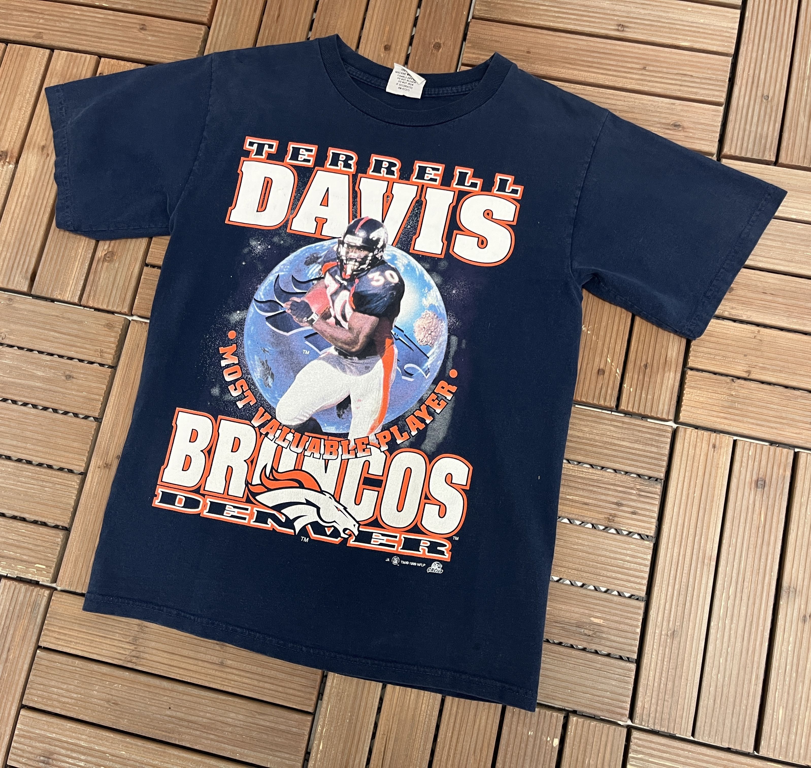 Vintage Denver Broncos Terrell Davis MVP Vintage T-Shirt Tee Size US M / EU 48-50 / 2 - 4 Thumbnail