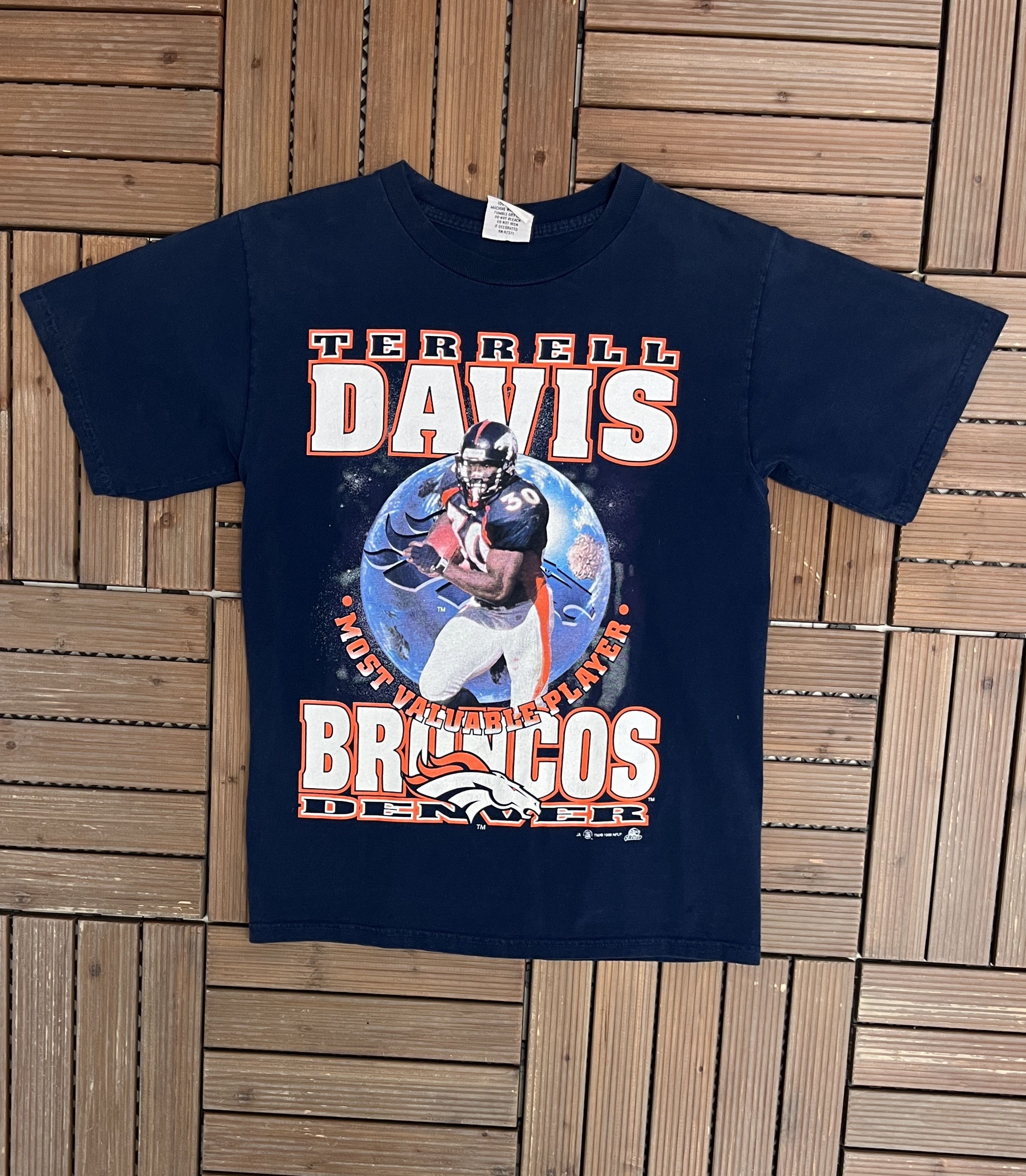 Vintage Denver Broncos Terrell Davis MVP Vintage T-Shirt Tee Size US M / EU 48-50 / 2 - 1 Thumbnail