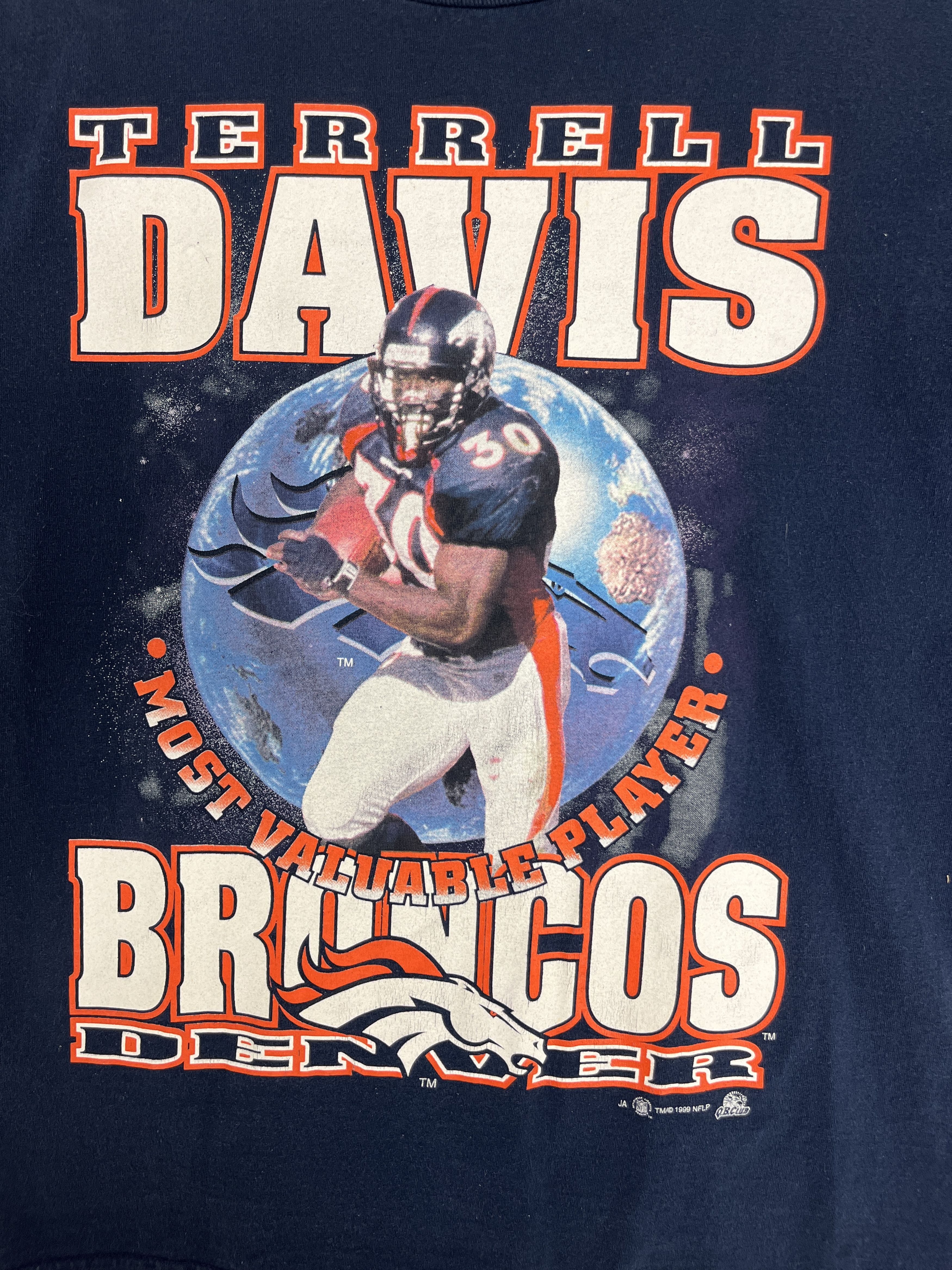 Vintage Denver Broncos Terrell Davis MVP Vintage T-Shirt Tee Size US M / EU 48-50 / 2 - 2 Thumbnail