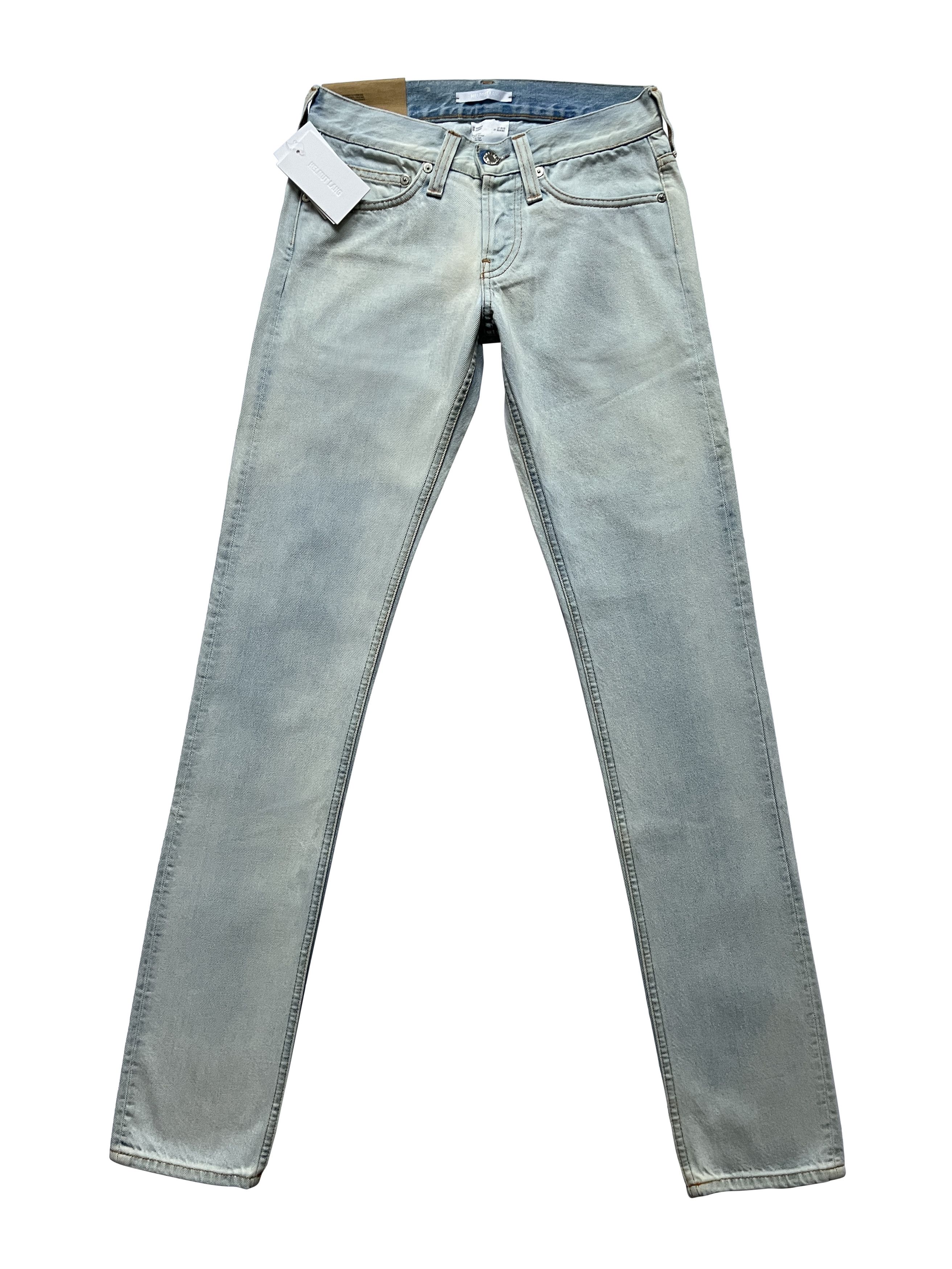 image of Helmut Lang Pale Blue Masc Lo Drainpipe Jeans in Light Blue, Women's (Size 24)
