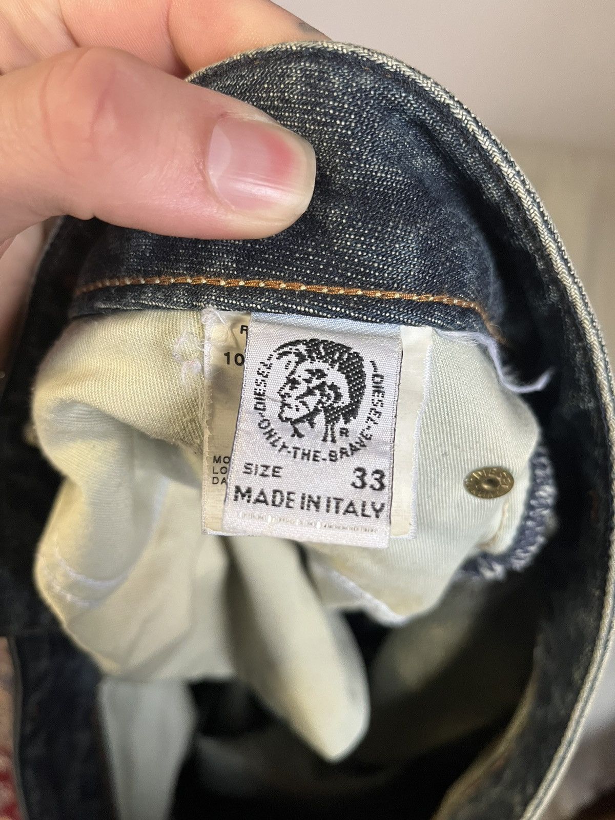 Diesel “Made In Italy” Diesel Washed Denim selvage jeans Size US 33 - 2 Thumbnail