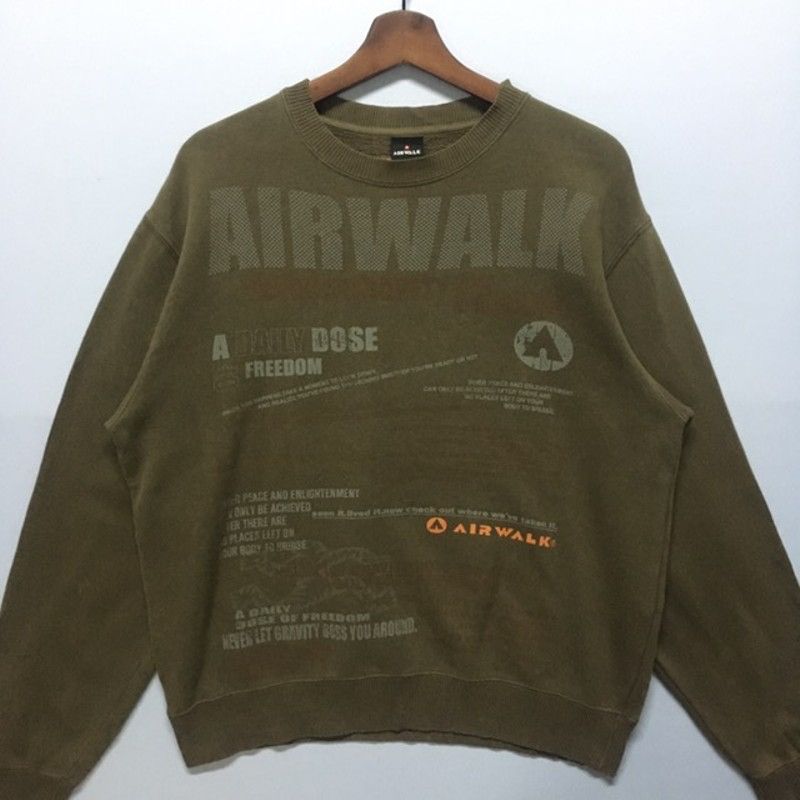 Airwalk × Vintage Vintage 90's AIRWALK Crewneck Sweatshirt Sweater Size US M / EU 48-50 / 2 - 2 Thumbnail