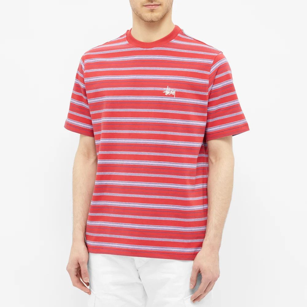 Stussy heather discount stripe crew