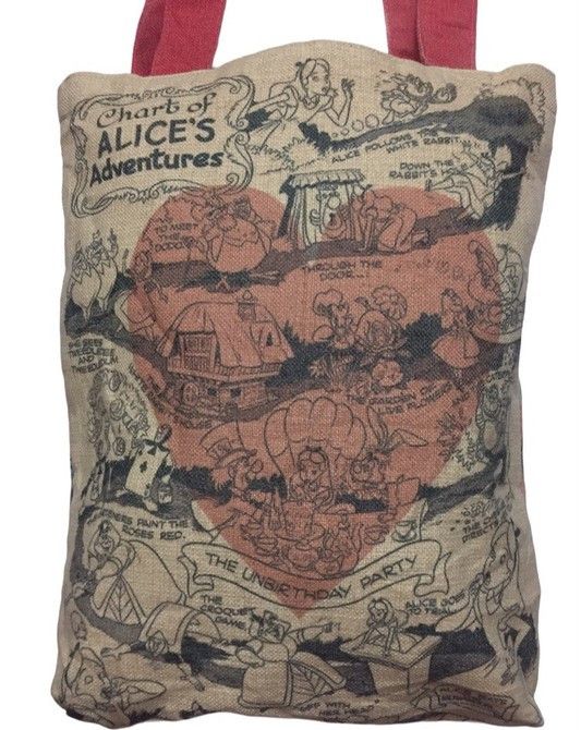 Cartoon Network ALICE IN WONDERLAND FULL PRINT FANTASY MOVIE TOTE BAG Size ONE SIZE - 6 Thumbnail