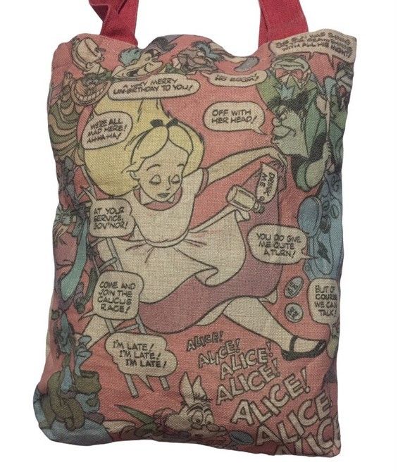 Cartoon Network ALICE IN WONDERLAND FULL PRINT FANTASY MOVIE TOTE BAG Size ONE SIZE - 2 Thumbnail