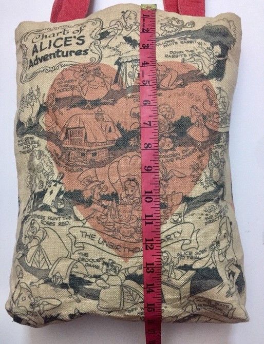 Cartoon Network ALICE IN WONDERLAND FULL PRINT FANTASY MOVIE TOTE BAG Size ONE SIZE - 9 Thumbnail