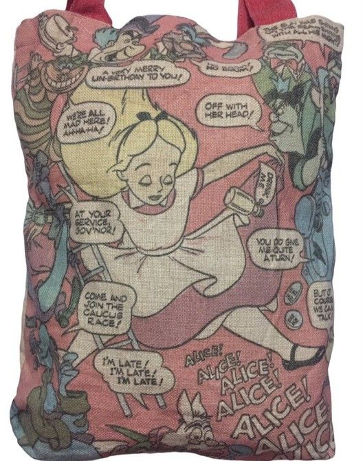 Cartoon Network ALICE IN WONDERLAND FULL PRINT FANTASY MOVIE TOTE BAG Size ONE SIZE - 3 Thumbnail