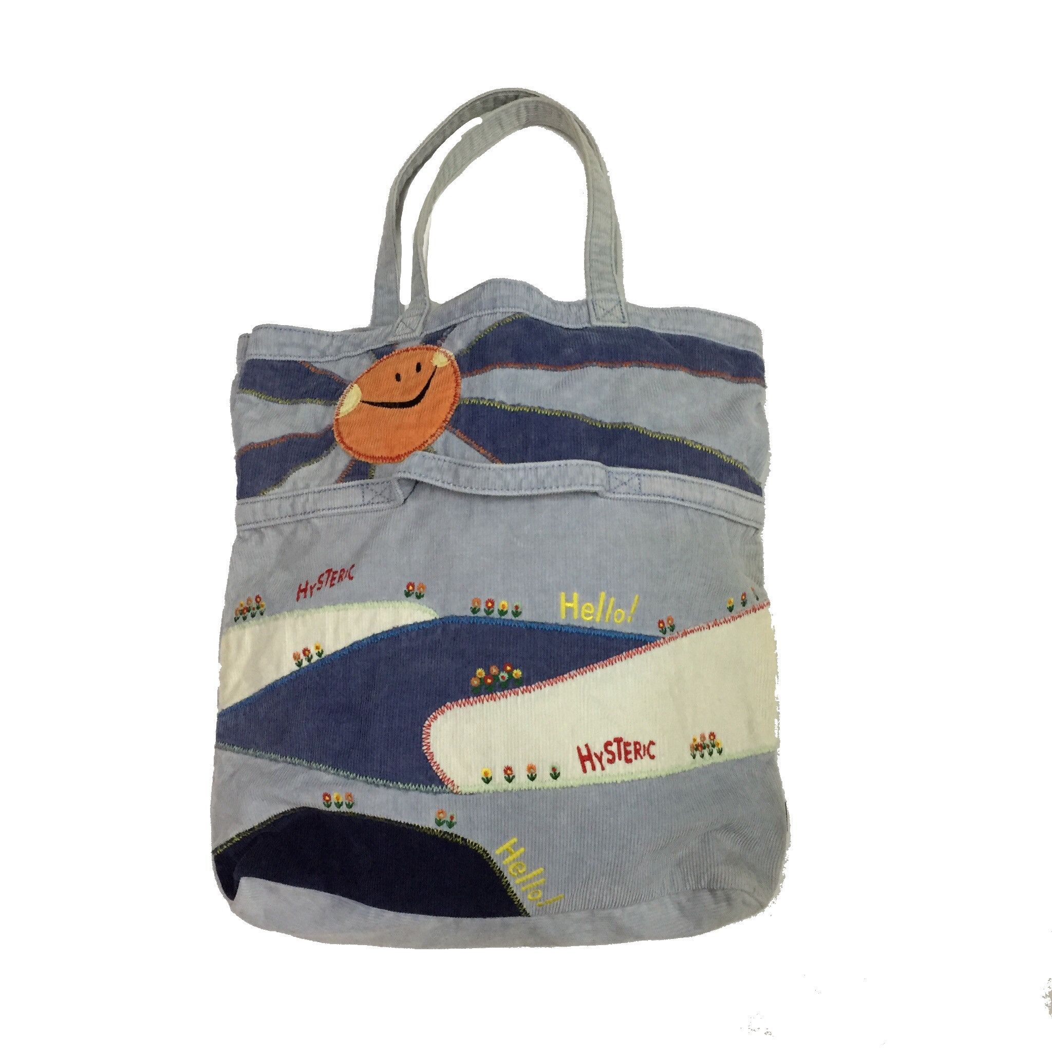 Hysteric Glamour × Japanese Brand HYSTERIC GLAMOUR SMILE KAPITAL CORDUROY JAPAN BRAND TOTE BAG Size ONE SIZE - 1 Thumbnail
