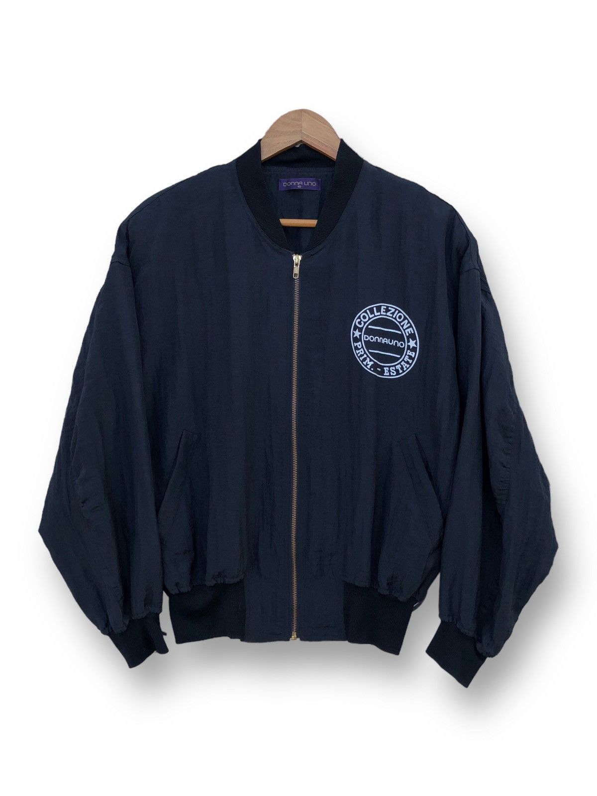 Hysteric Glamour × Japanese Brand × Vintage 🔥Vintage Donna Uno Big Print Bomber Jacket Size US M / EU 48-50 / 2 - 3 Thumbnail