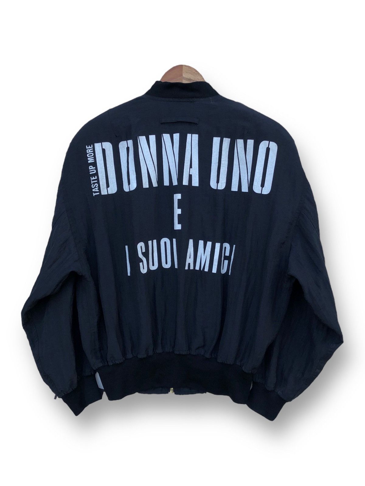 Hysteric Glamour × Japanese Brand × Vintage 🔥Vintage Donna Uno Big Print Bomber Jacket Size US M / EU 48-50 / 2 - 2 Thumbnail