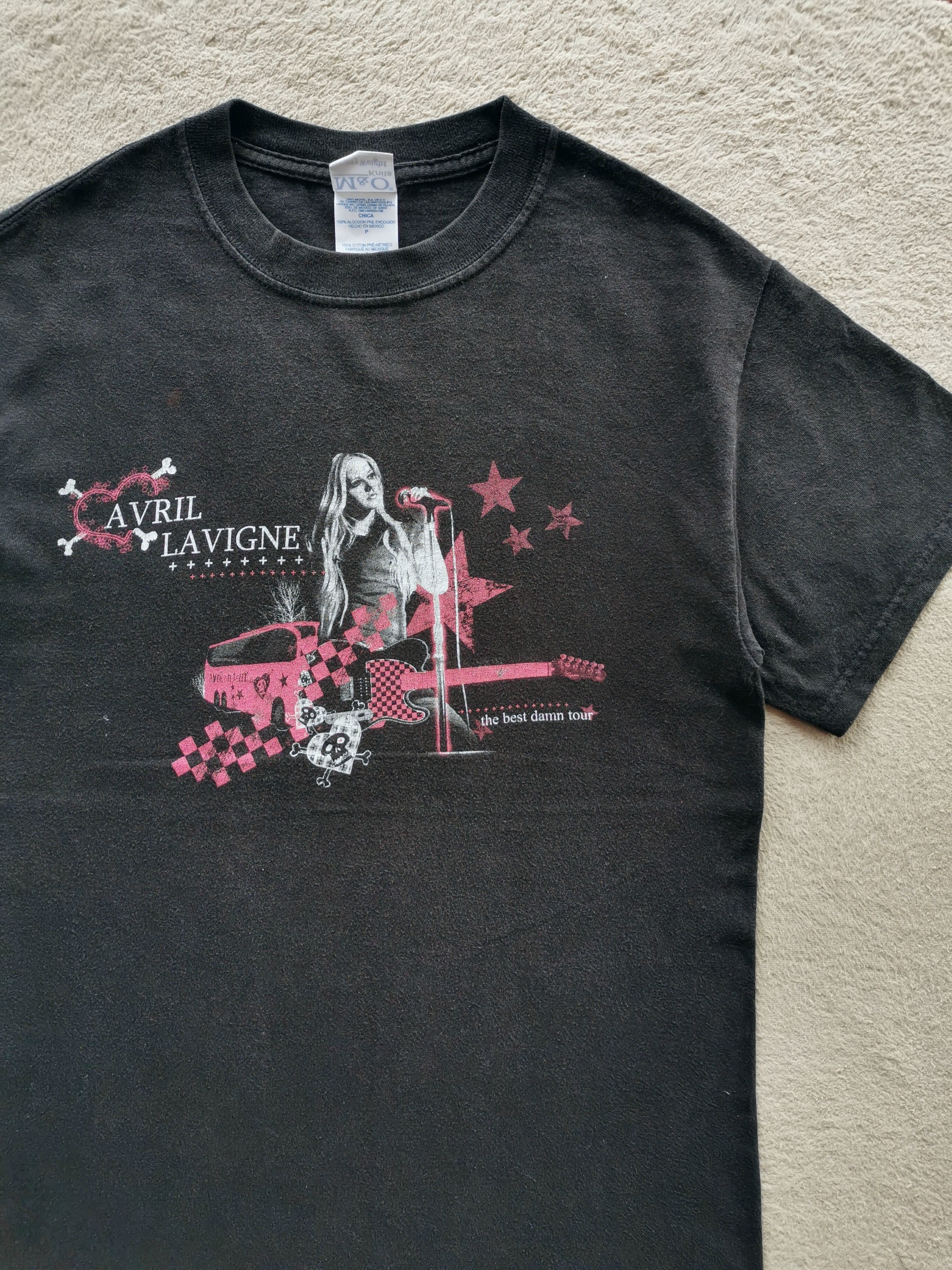 Image of Band Tees x Vintage Avril Lavigne The Best Damn Tour Shirt in Black, Men's (Size Small)