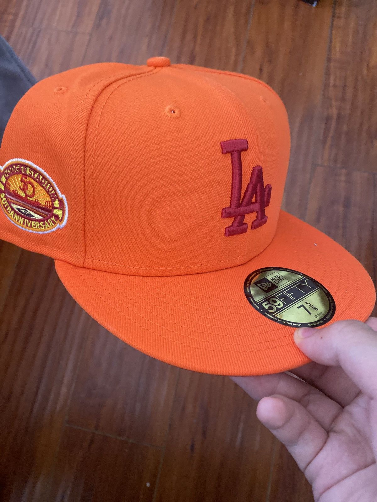 HAT CLUB LOS ANGELES 50TH ANNIVERSARY ORANGE SIZE 7 5/8