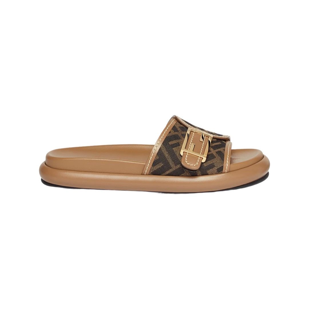 Fendi FF Fendi Feel Leather Sandals